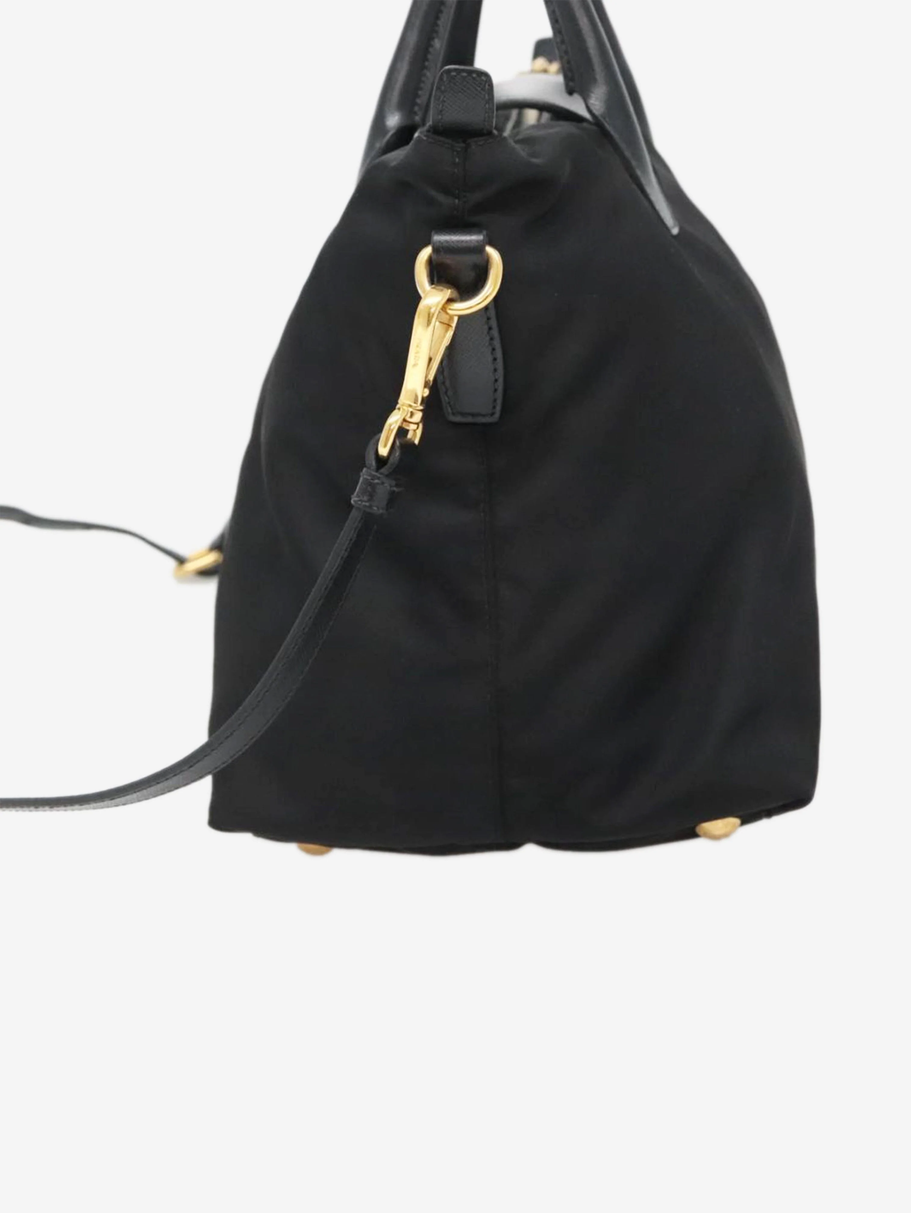 Black nylon 2way tote bag - Image 5
