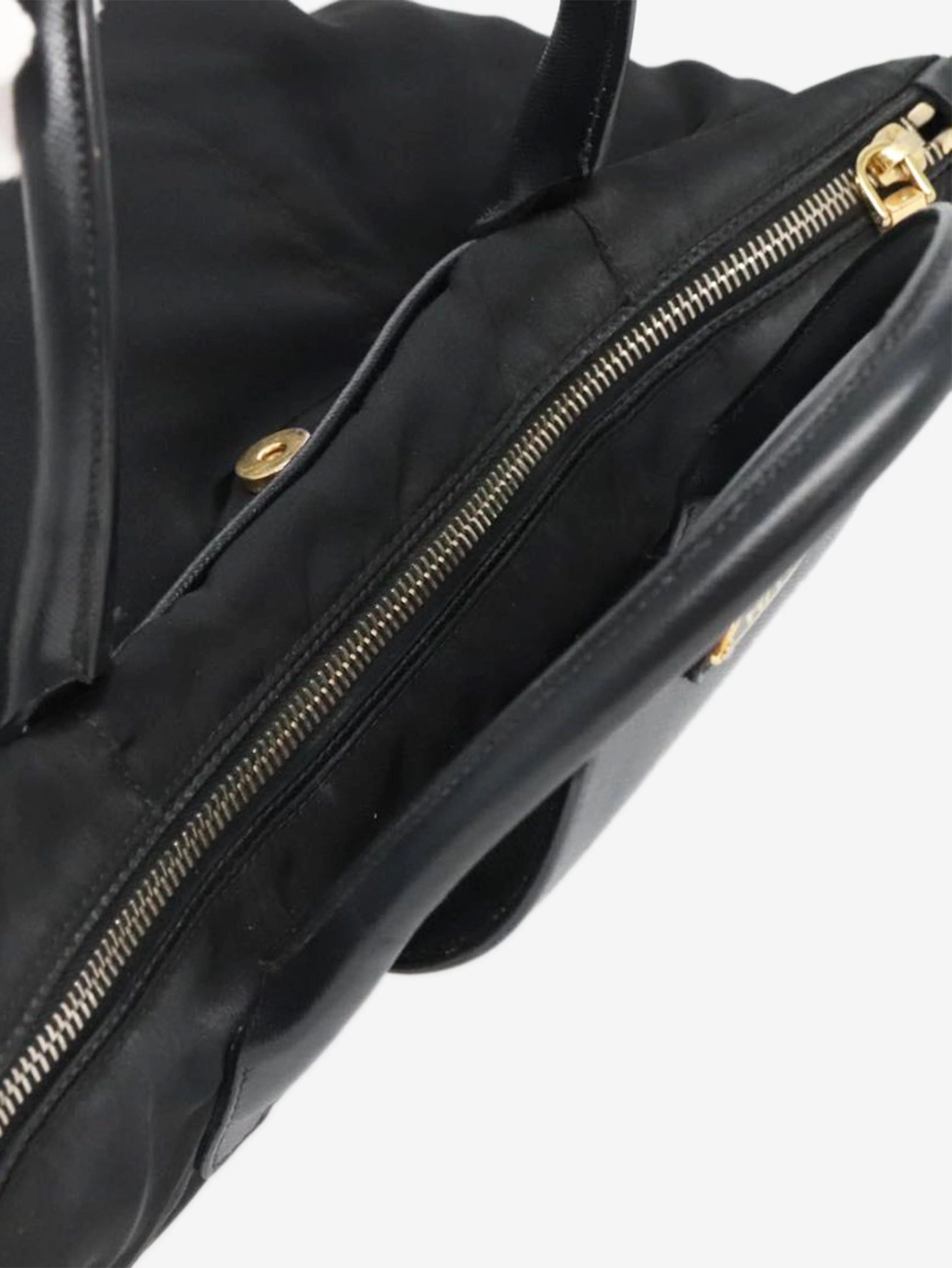 Black nylon 2way tote bag - Image 6