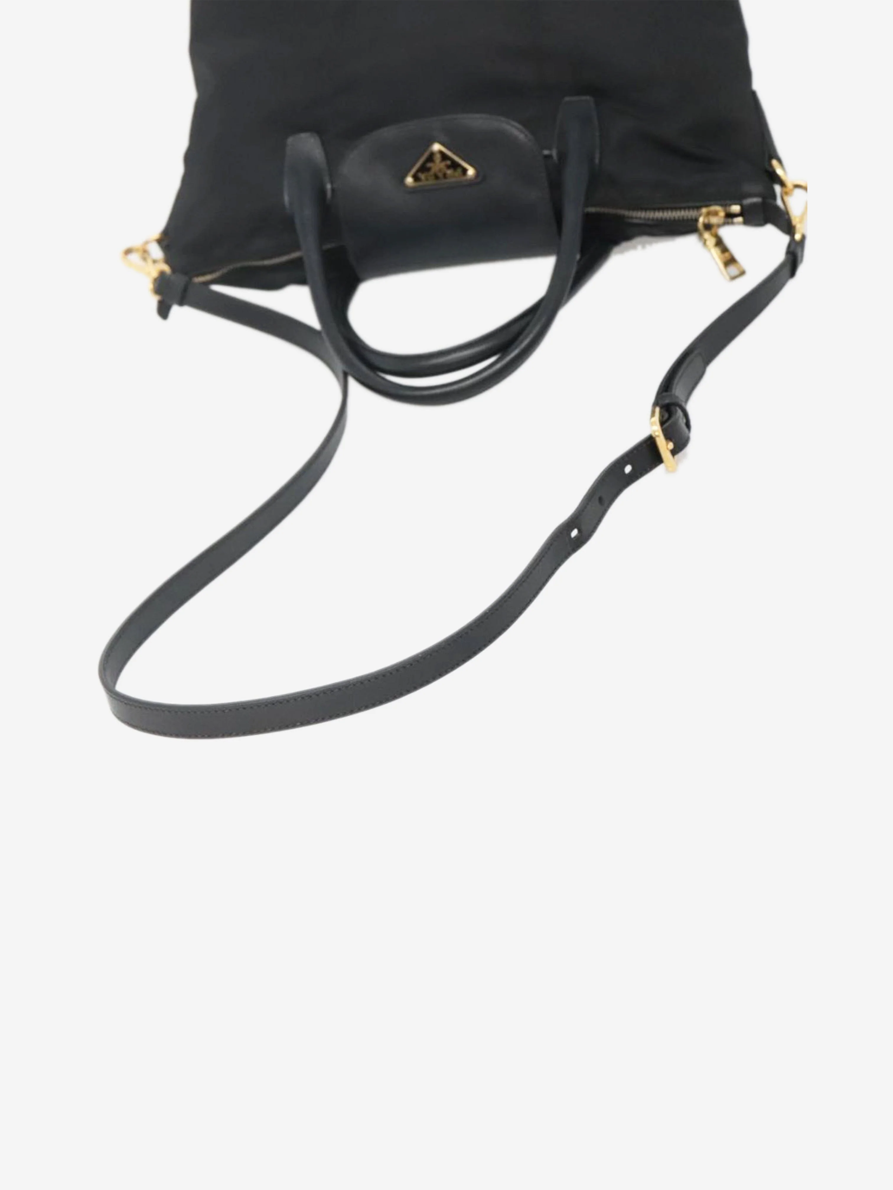 Black nylon 2way tote bag - Image 9