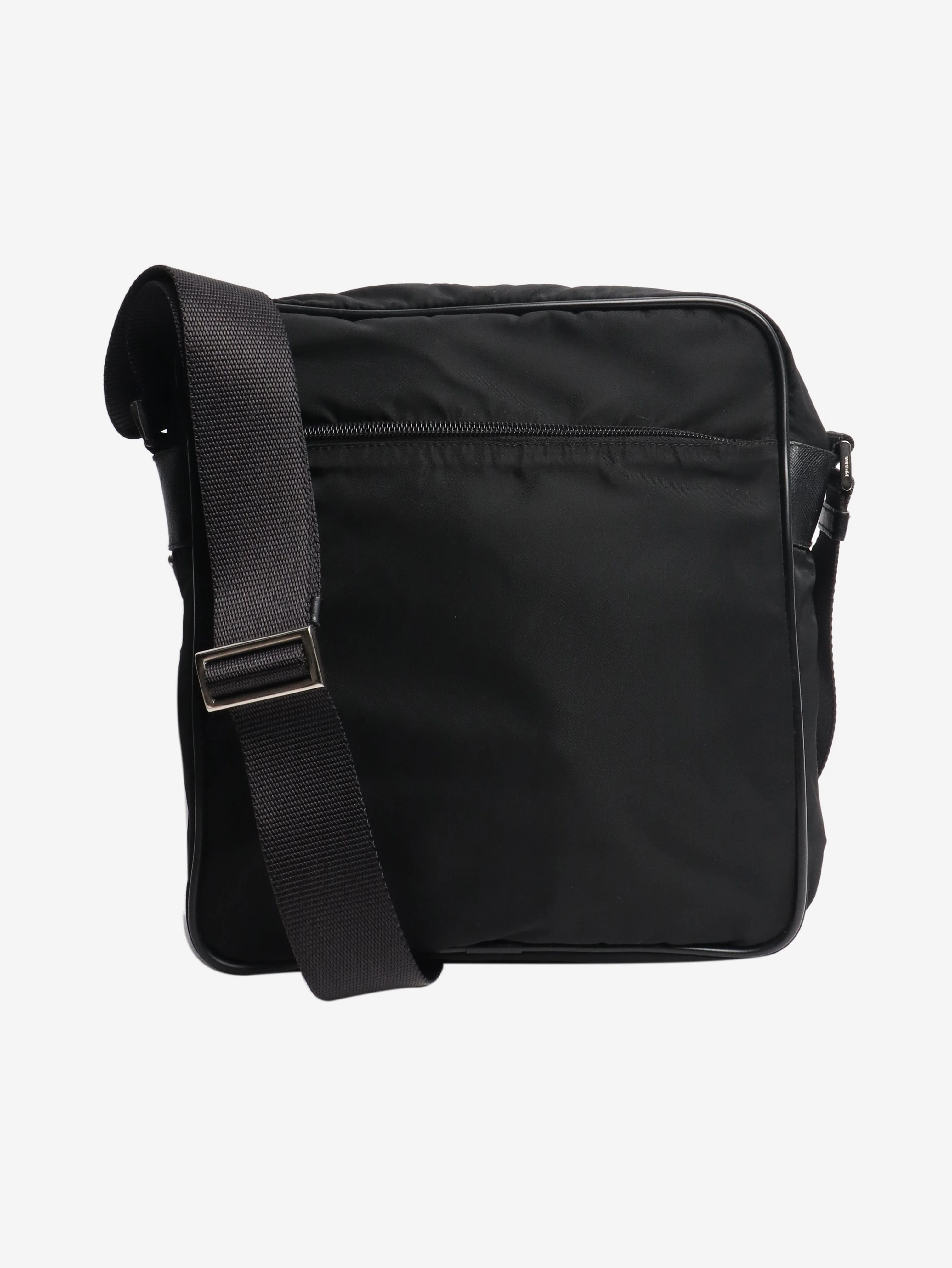 Black nylon cross-body bag