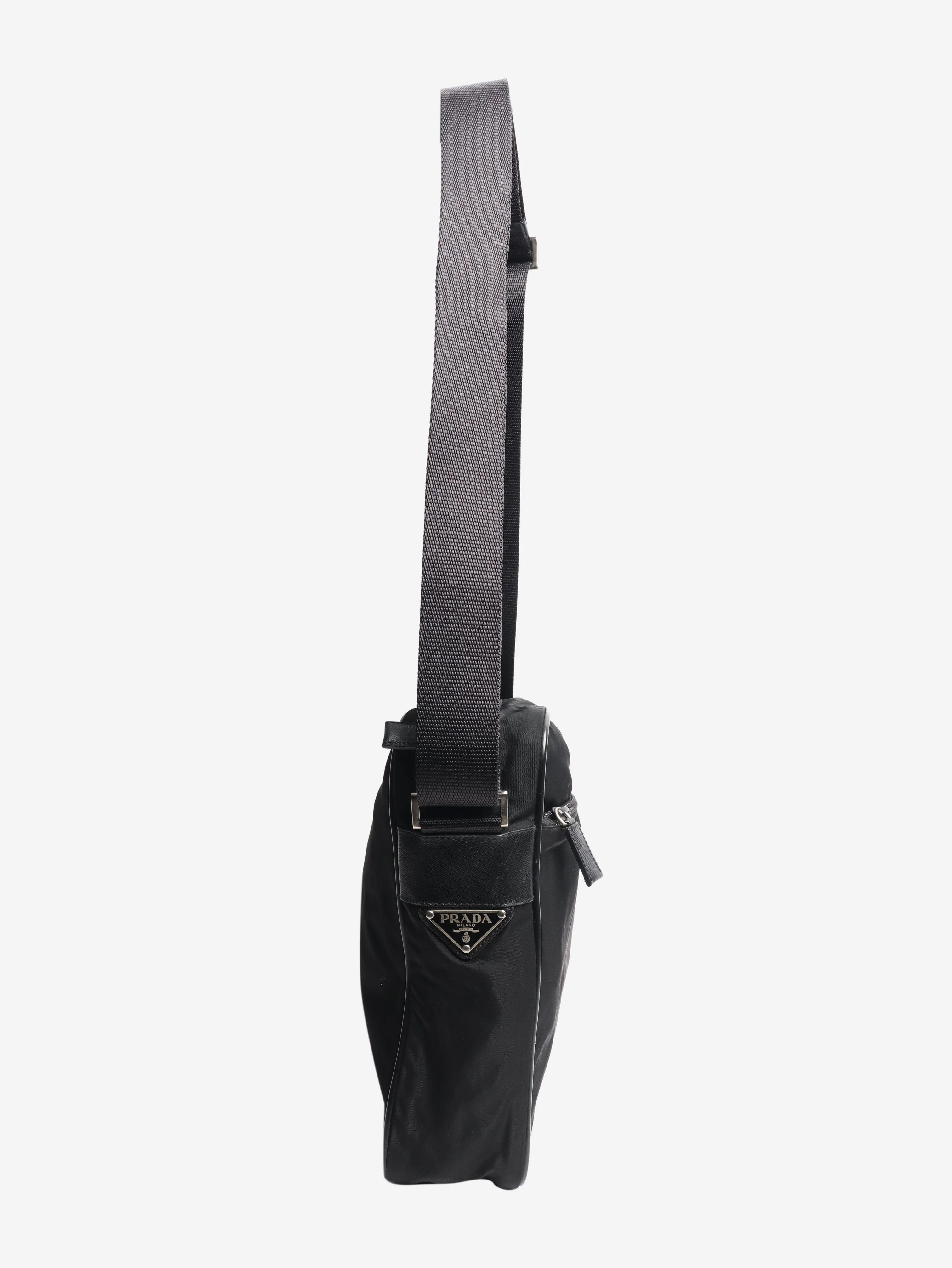 Black nylon cross-body bag - Image 3