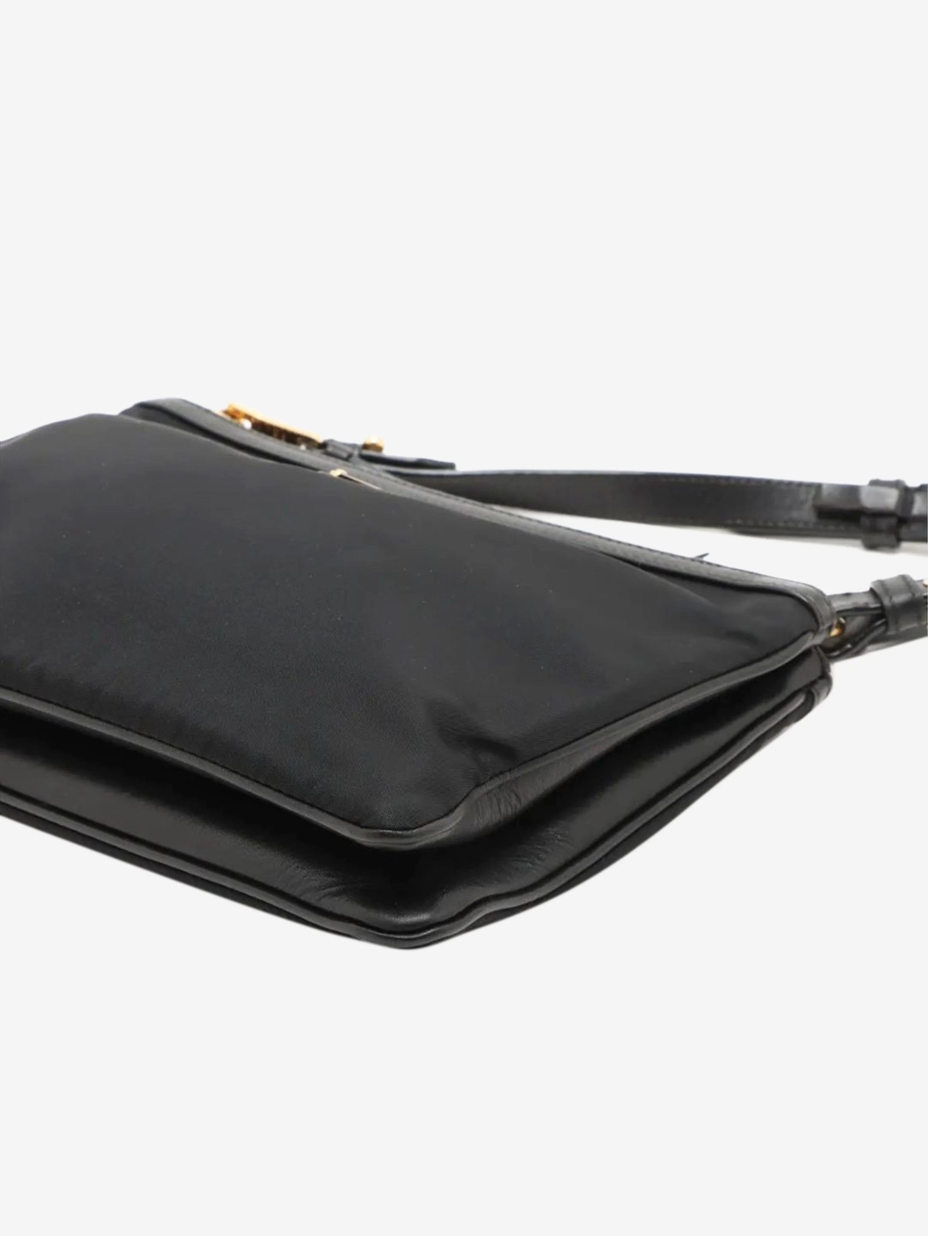 Black nylon crossbody pouch bag - Image 3