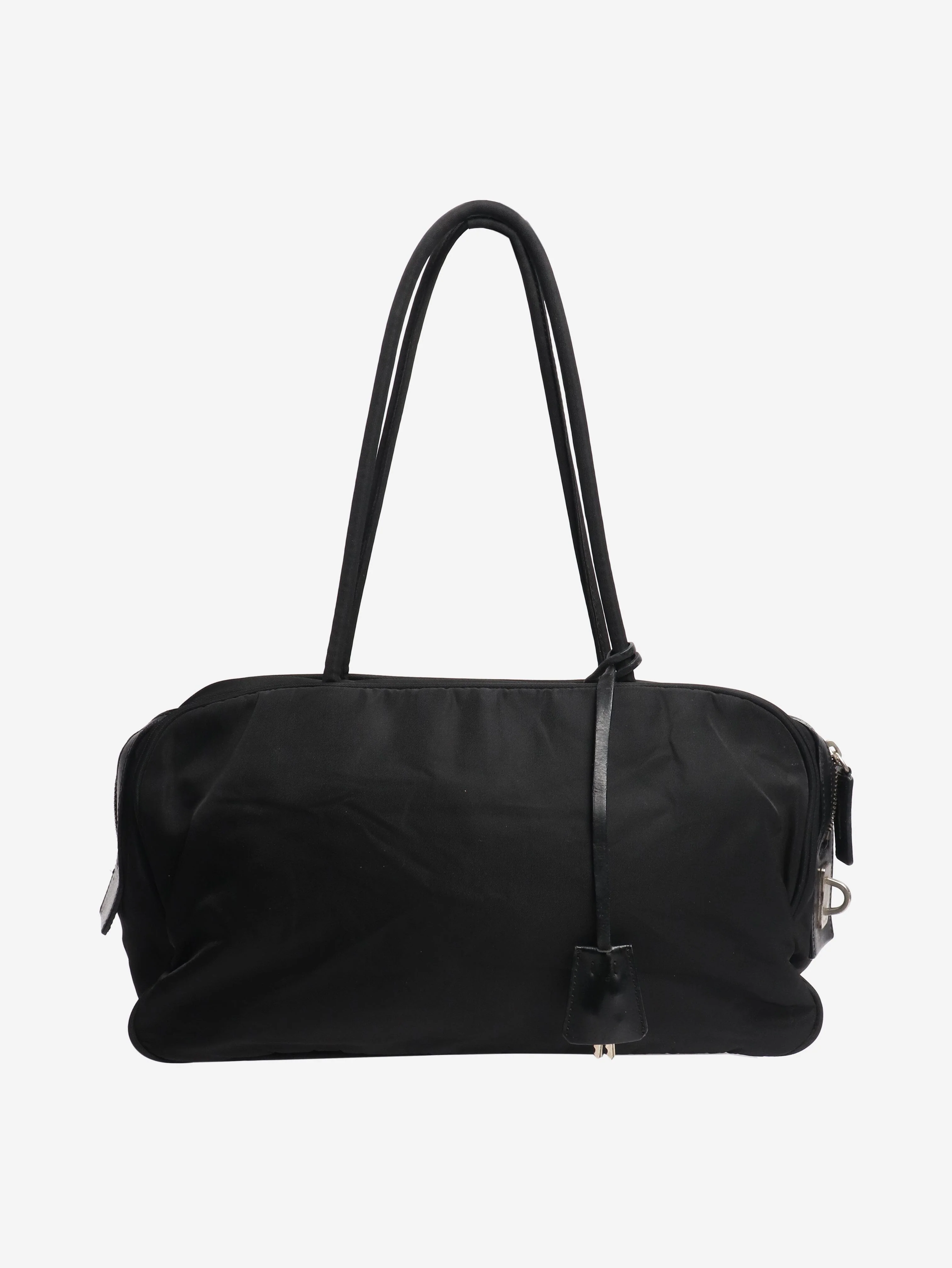Black nylon top handle bag - Image 3