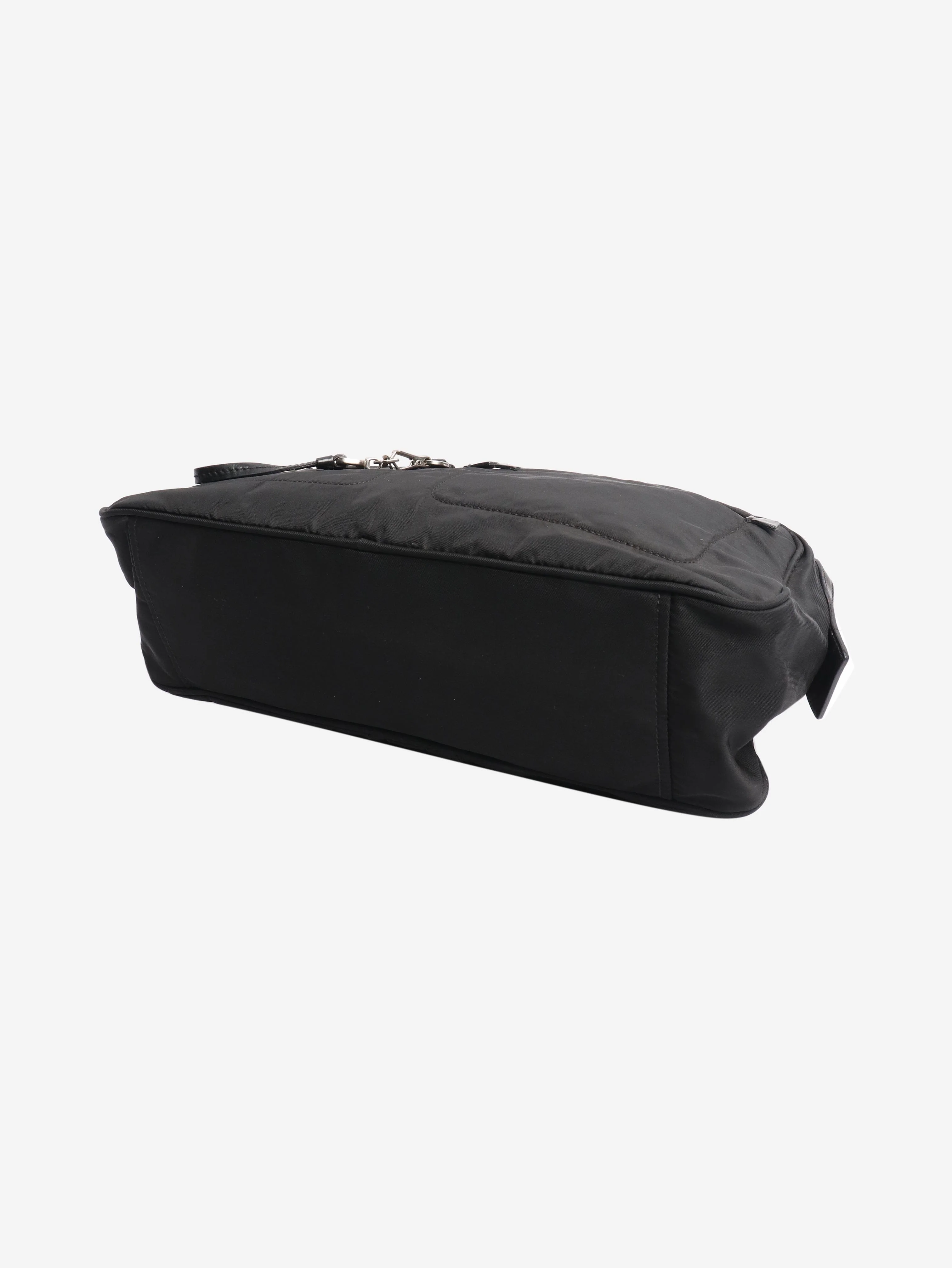 Black nylon top handle bag - Image 4