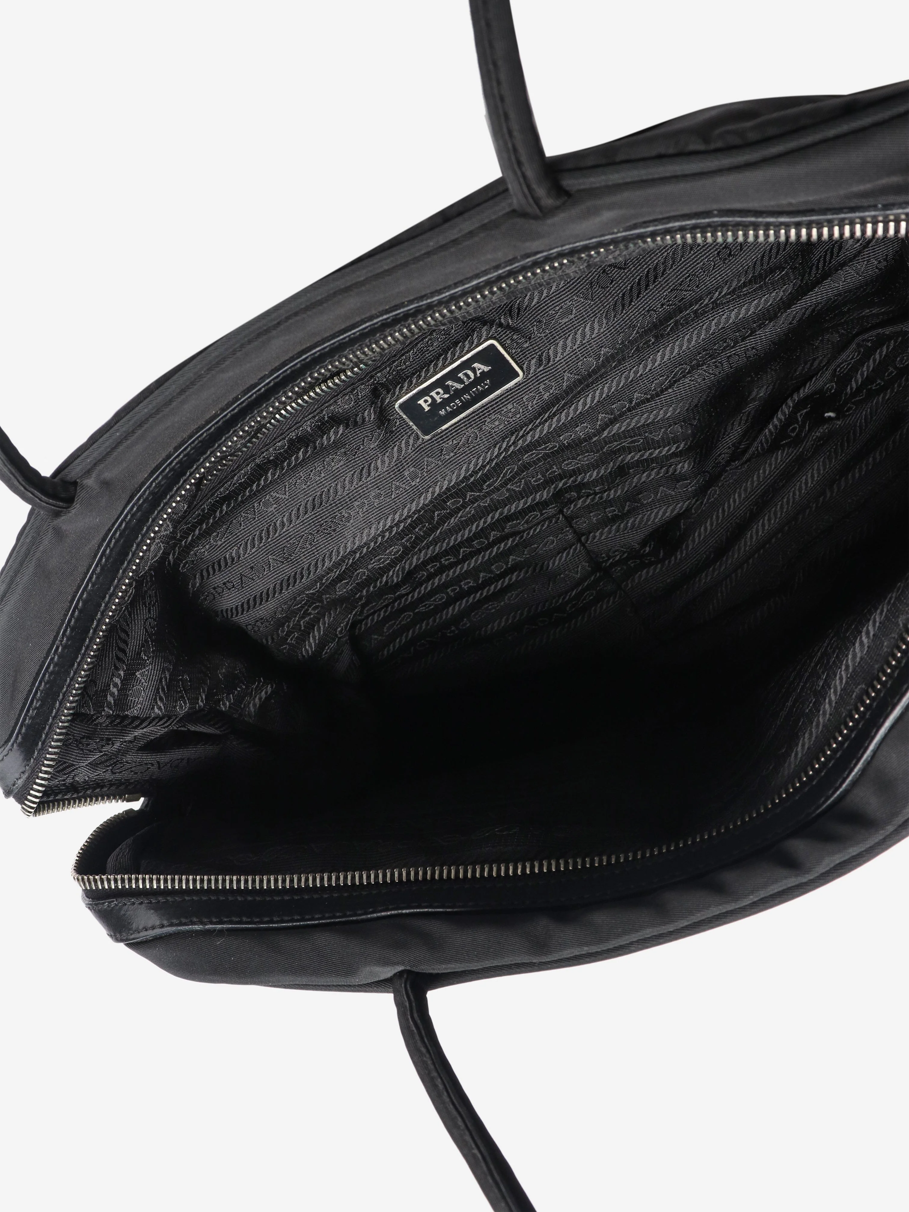 Black nylon top handle bag - Image 5