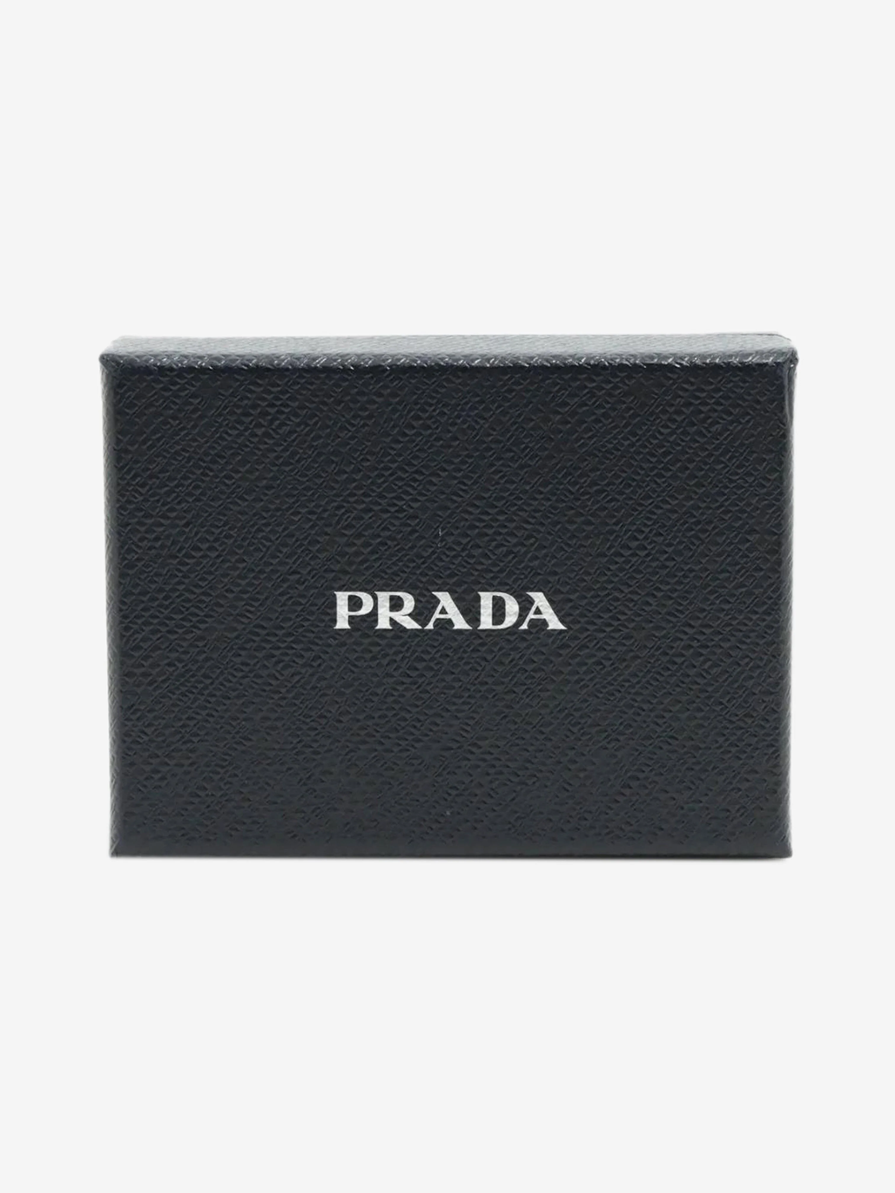 Black Saffiano leather floral cardholder - Image 7