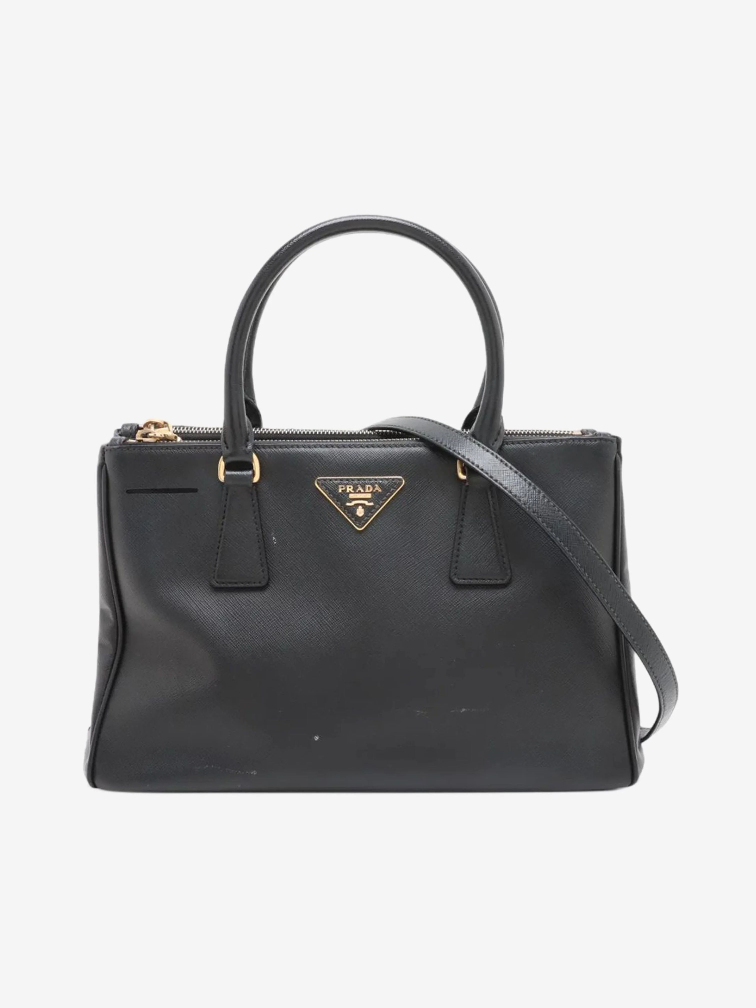 Black Saffiano leather Galleria 2way bag