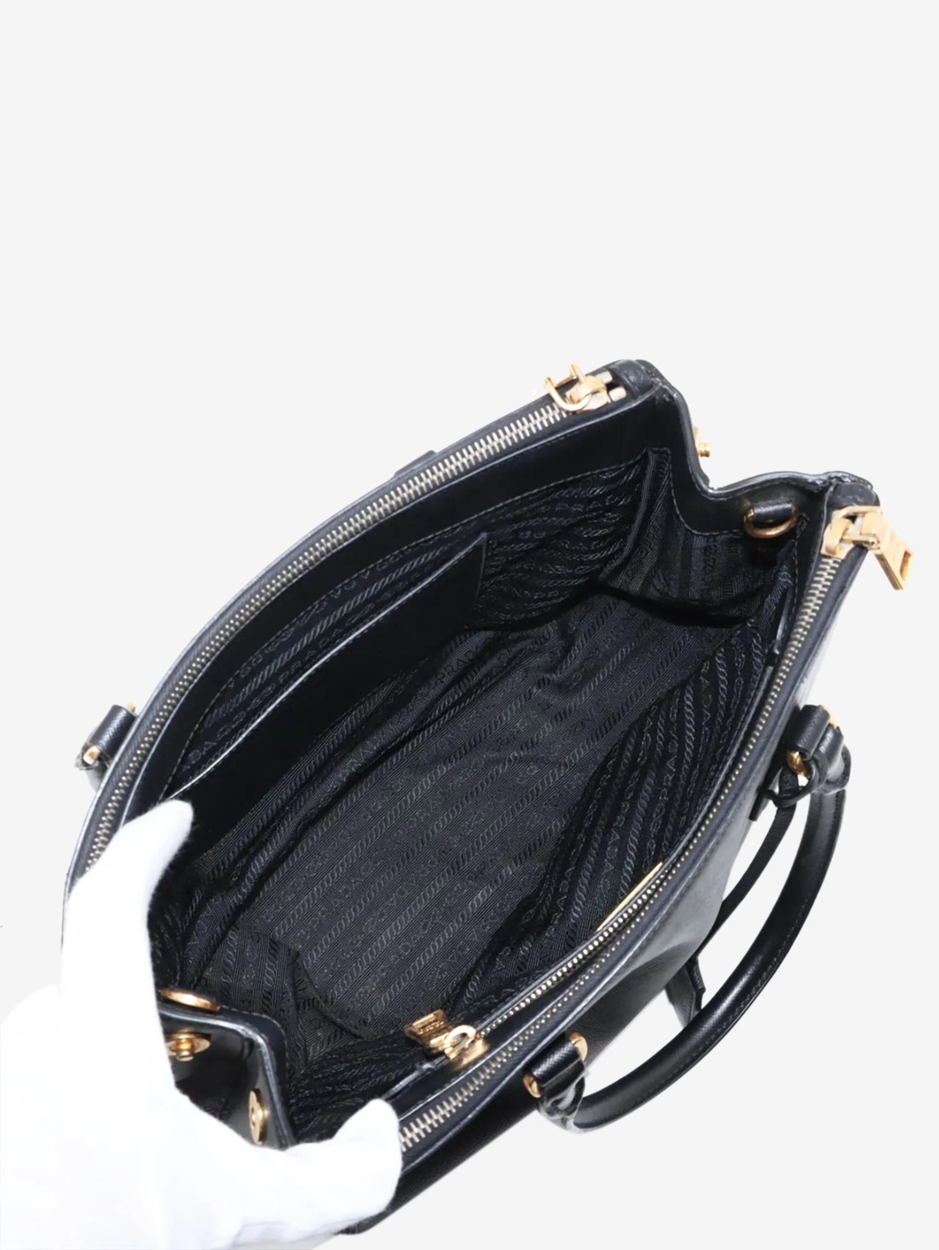 Black Saffiano leather Galleria 2way bag - Image 8