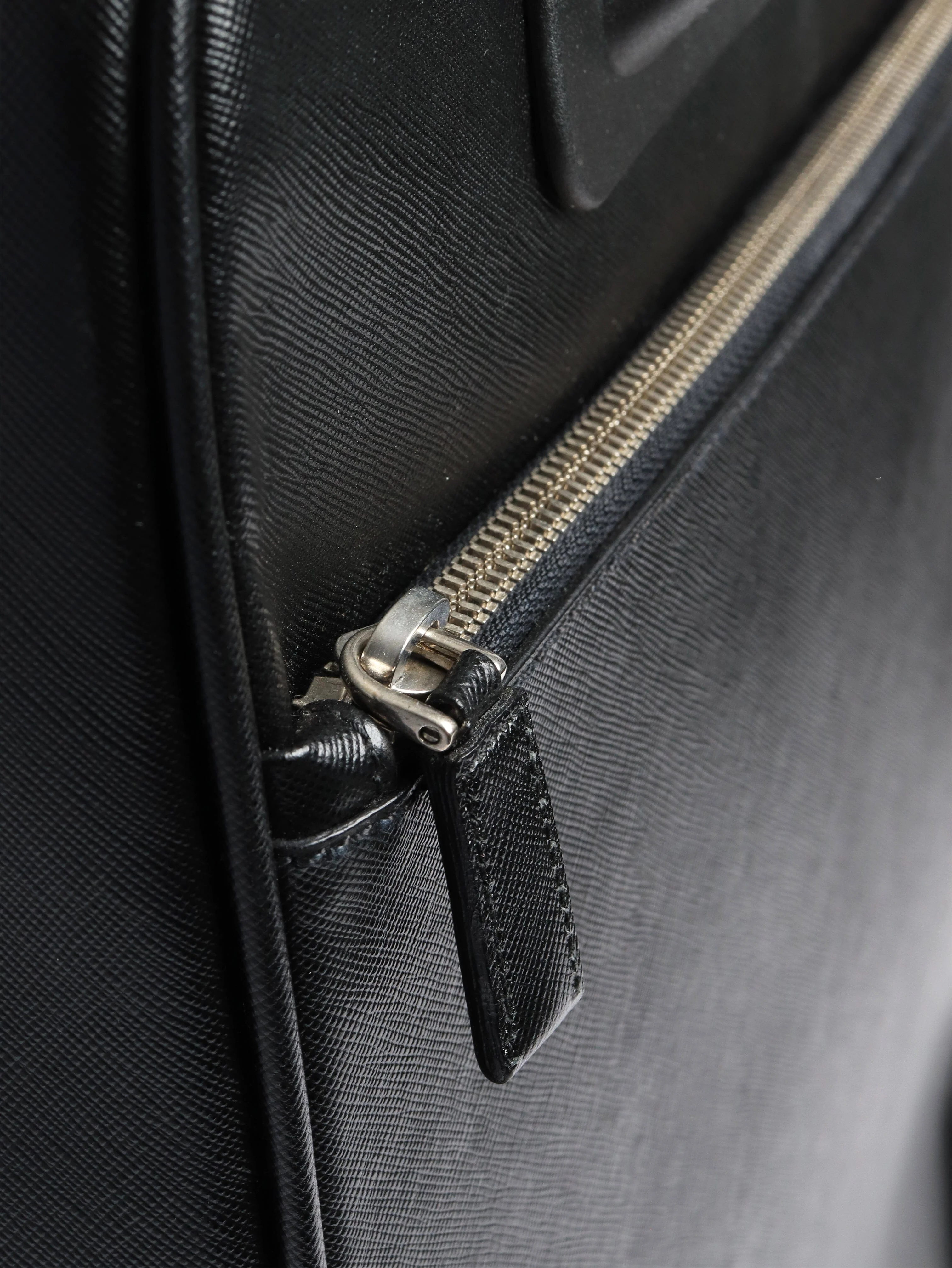 Black Saffiano leather trolley case - Image 6