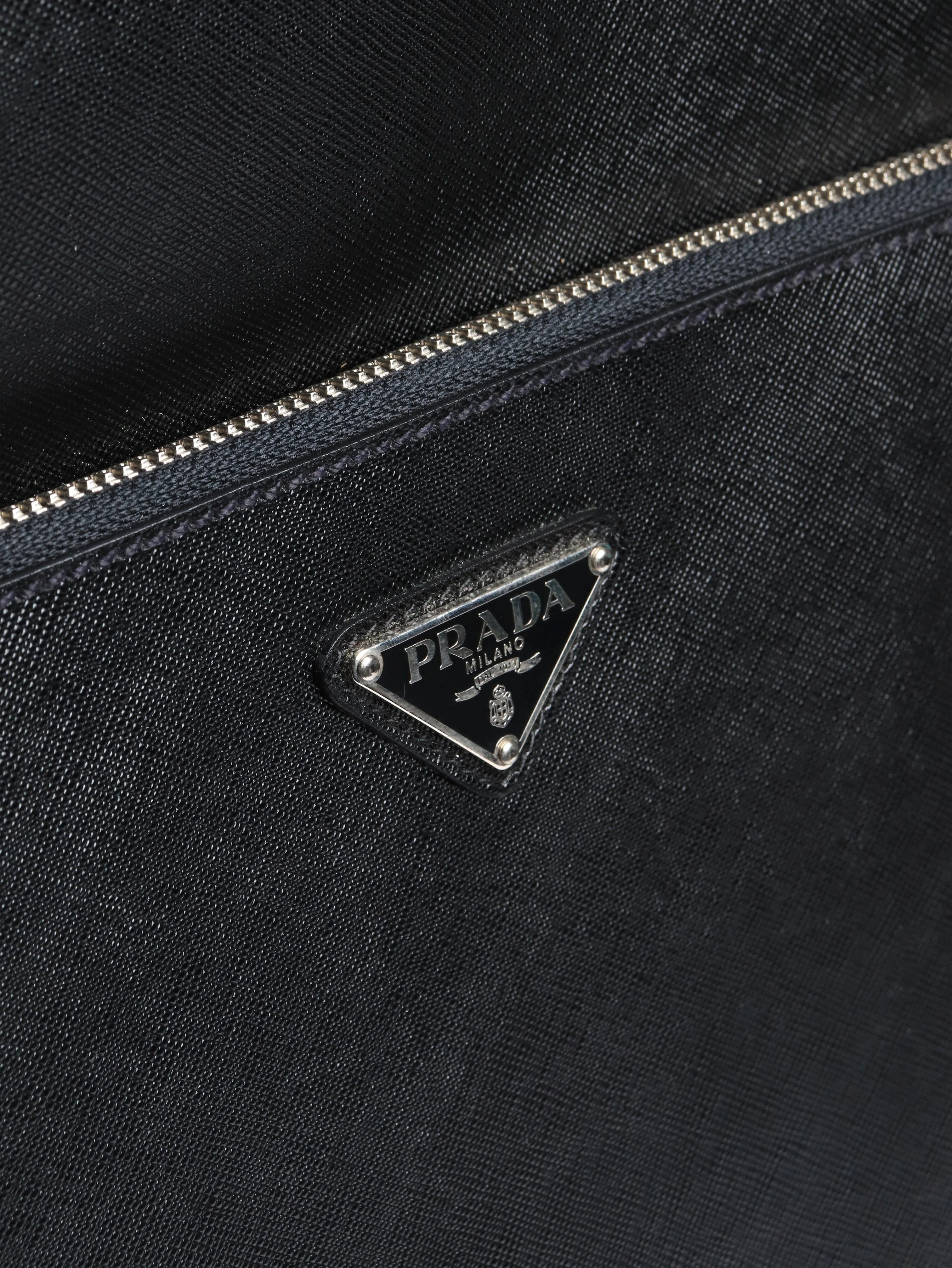 Black Saffiano leather trolley case - Image 7