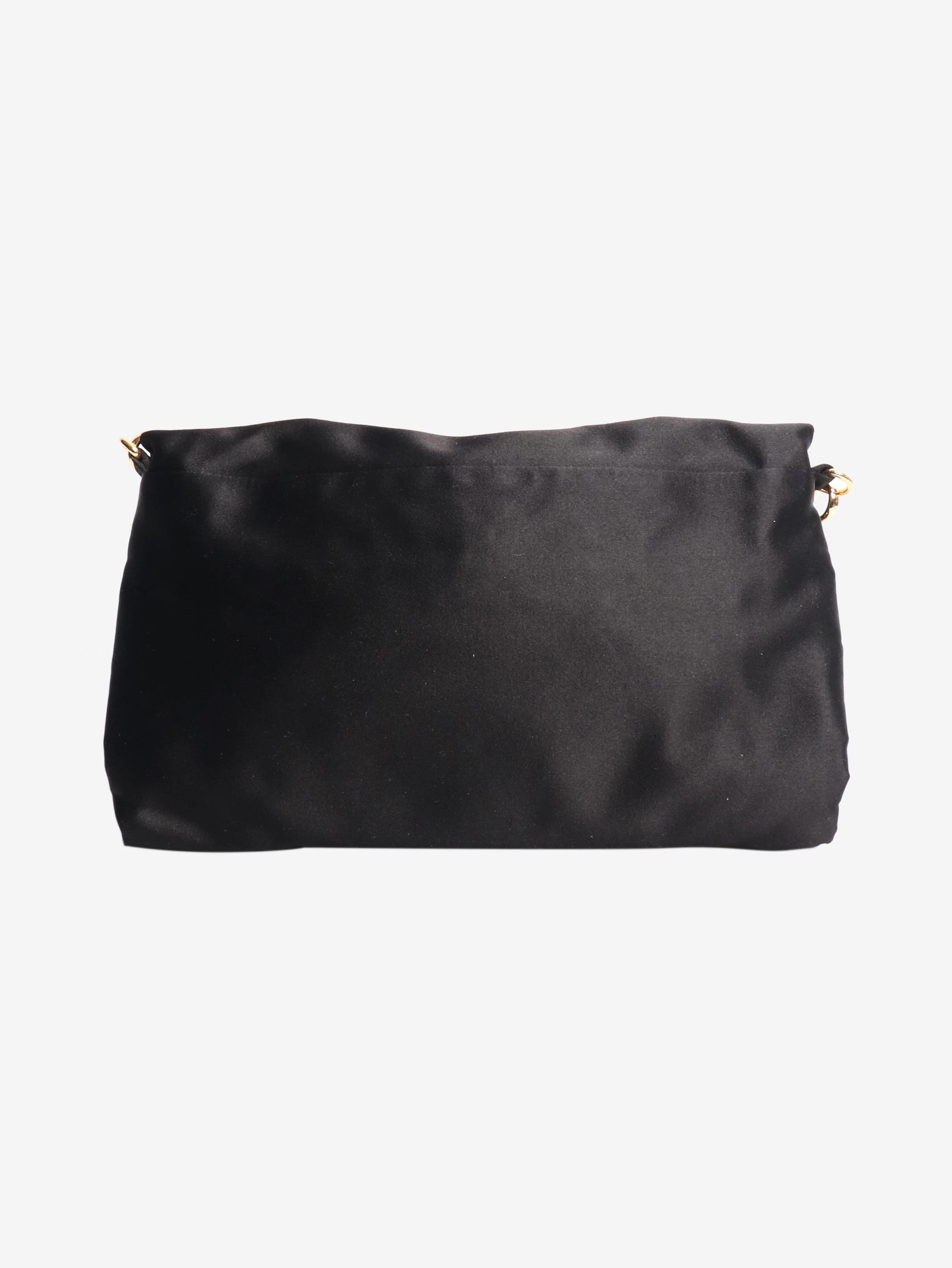 Black satin crossbody bag - Image 3