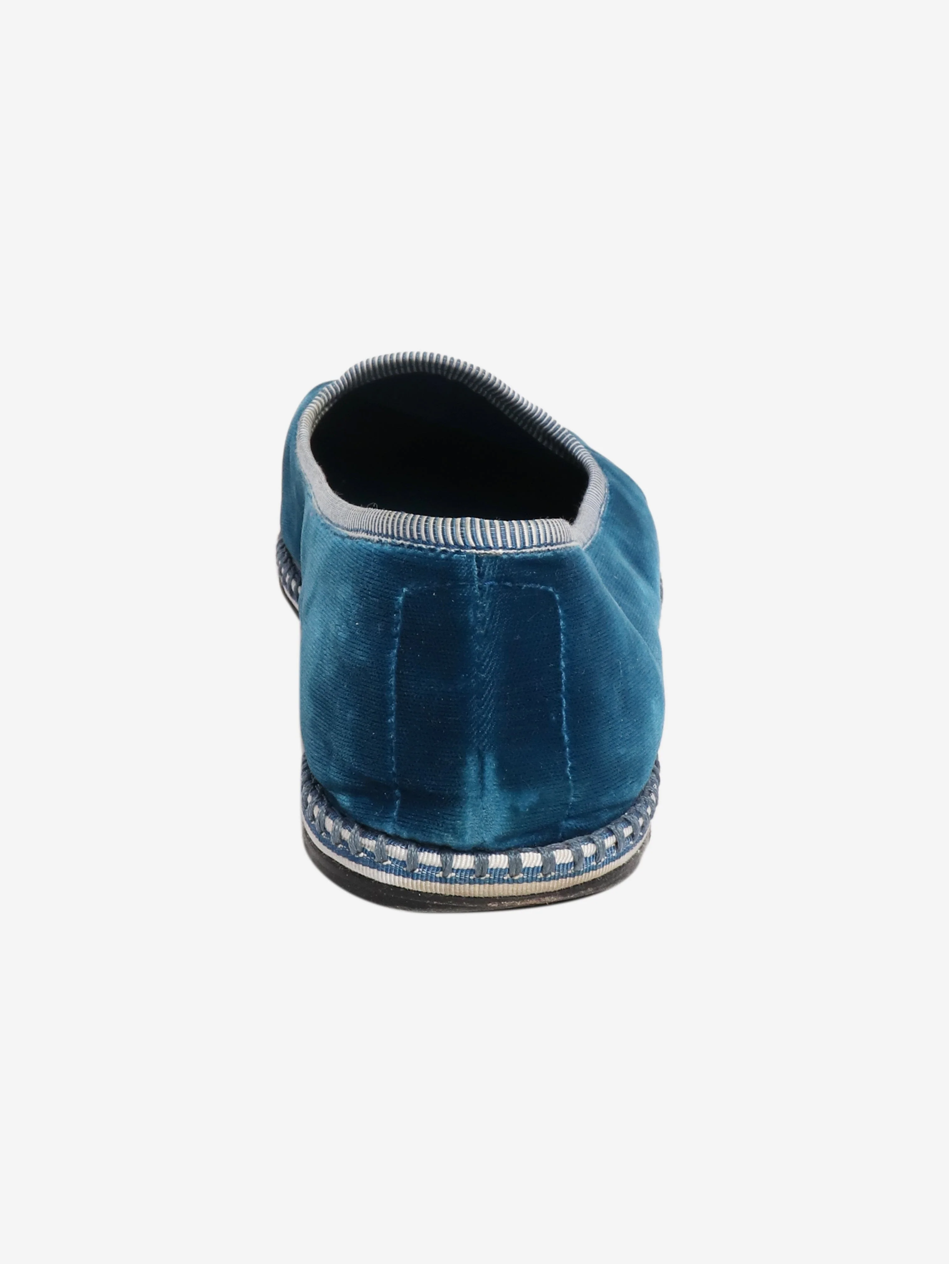 Blue velvet slippers - size EU 39.5 - Image 3