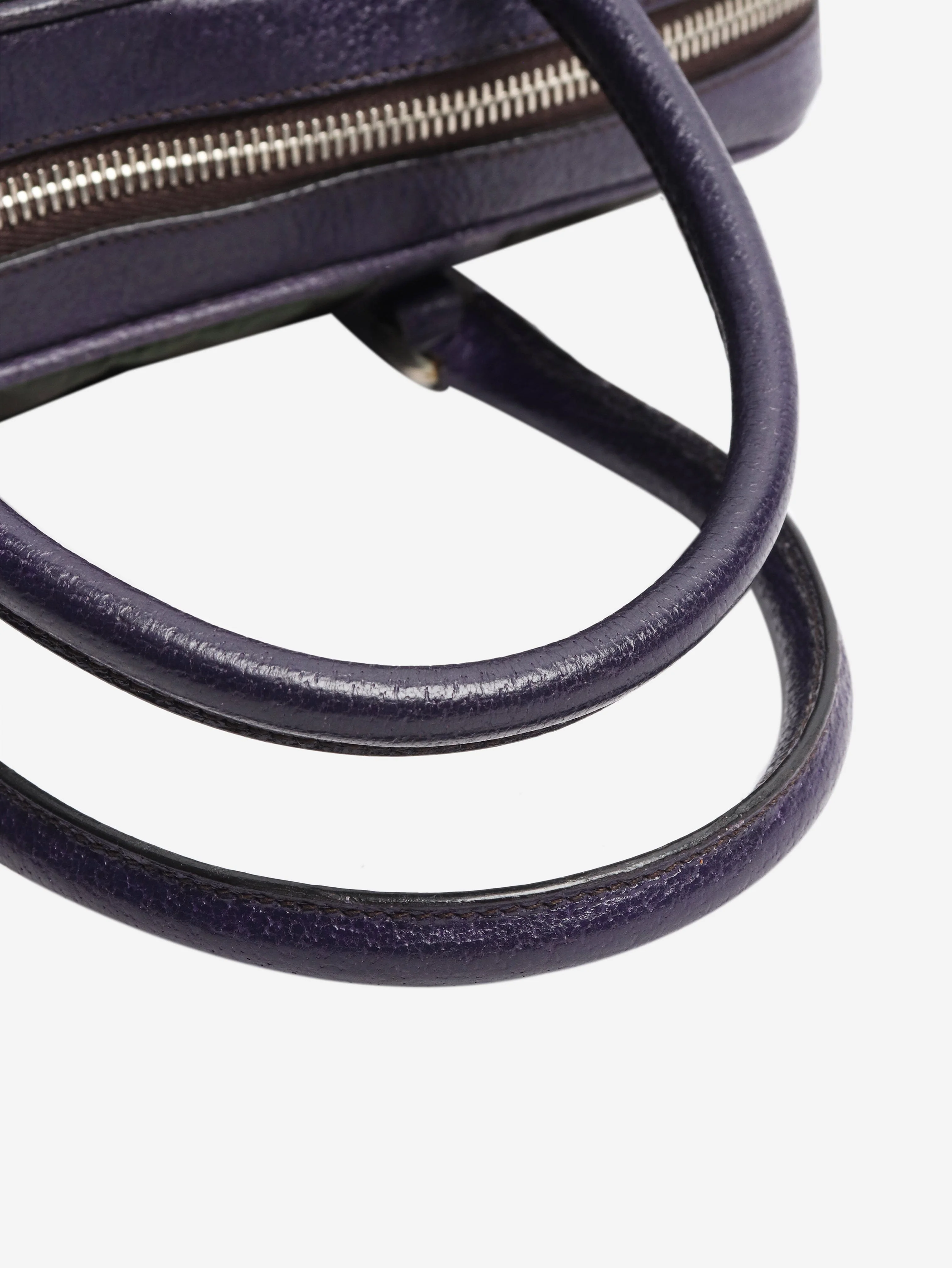 Green and purple Tessuto nylon top handle bag - Image 5