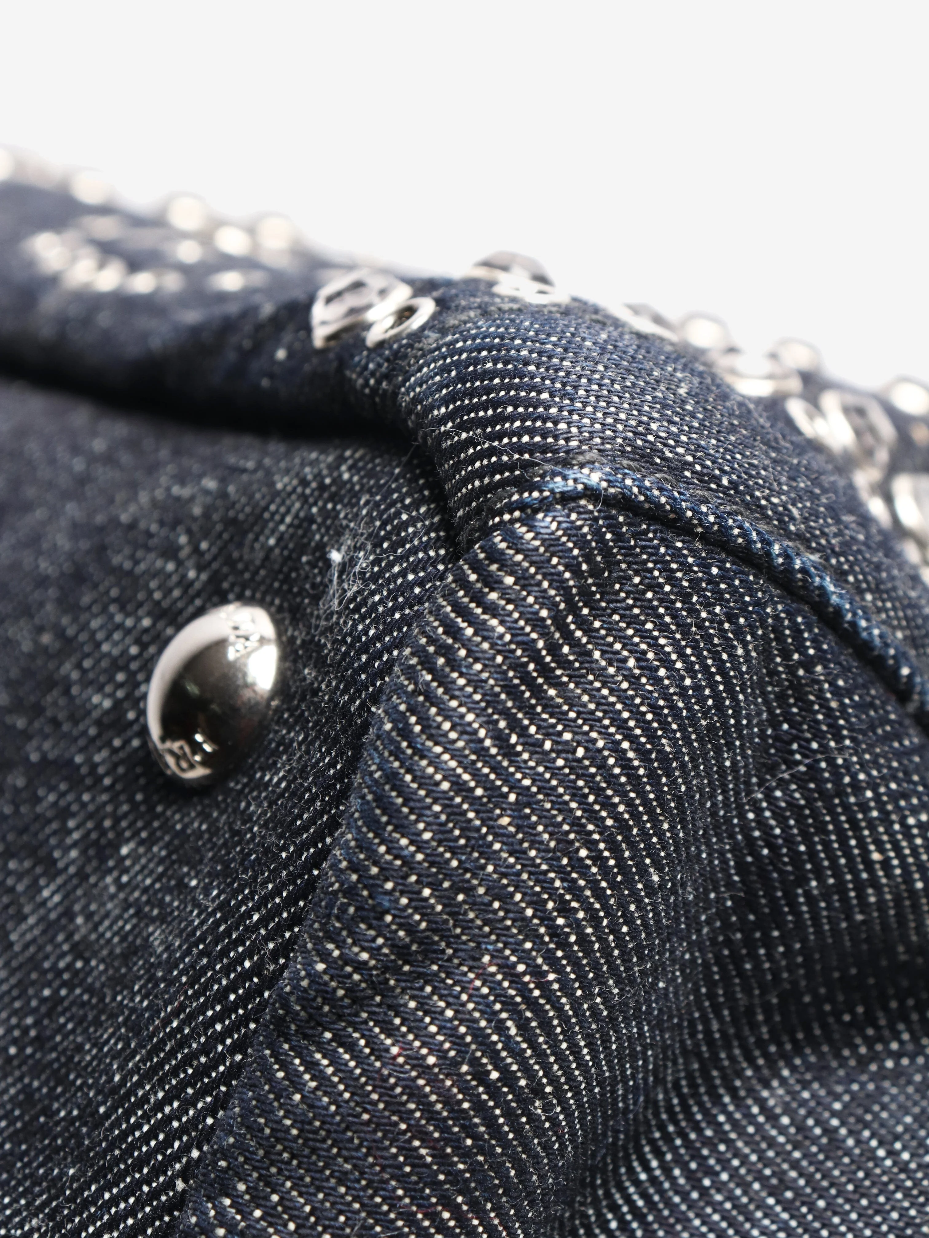 Indigo denim bejewelled 2way tote - Image 5