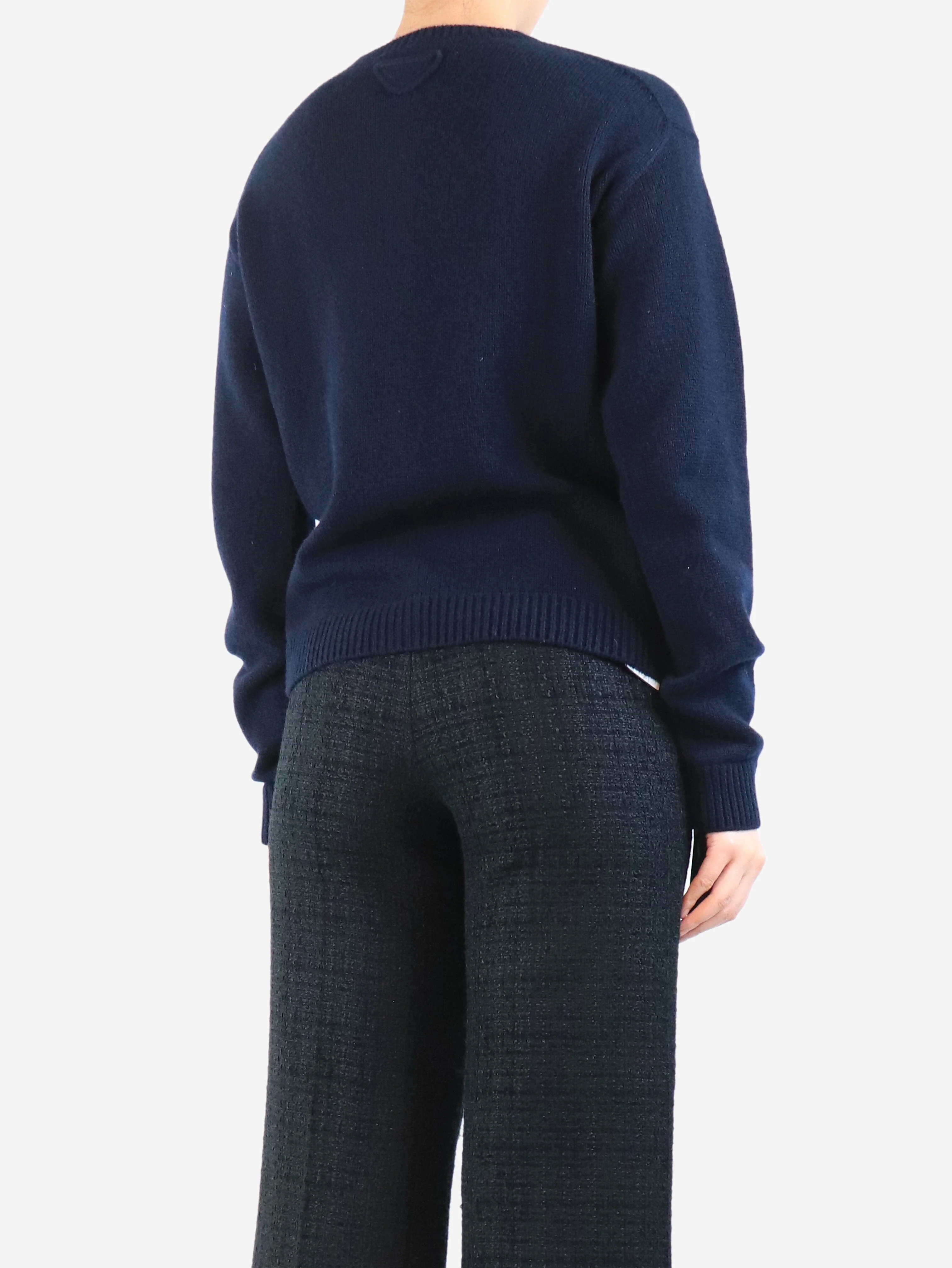 Navy cashmere cardigan - size UK 12 - Image 2