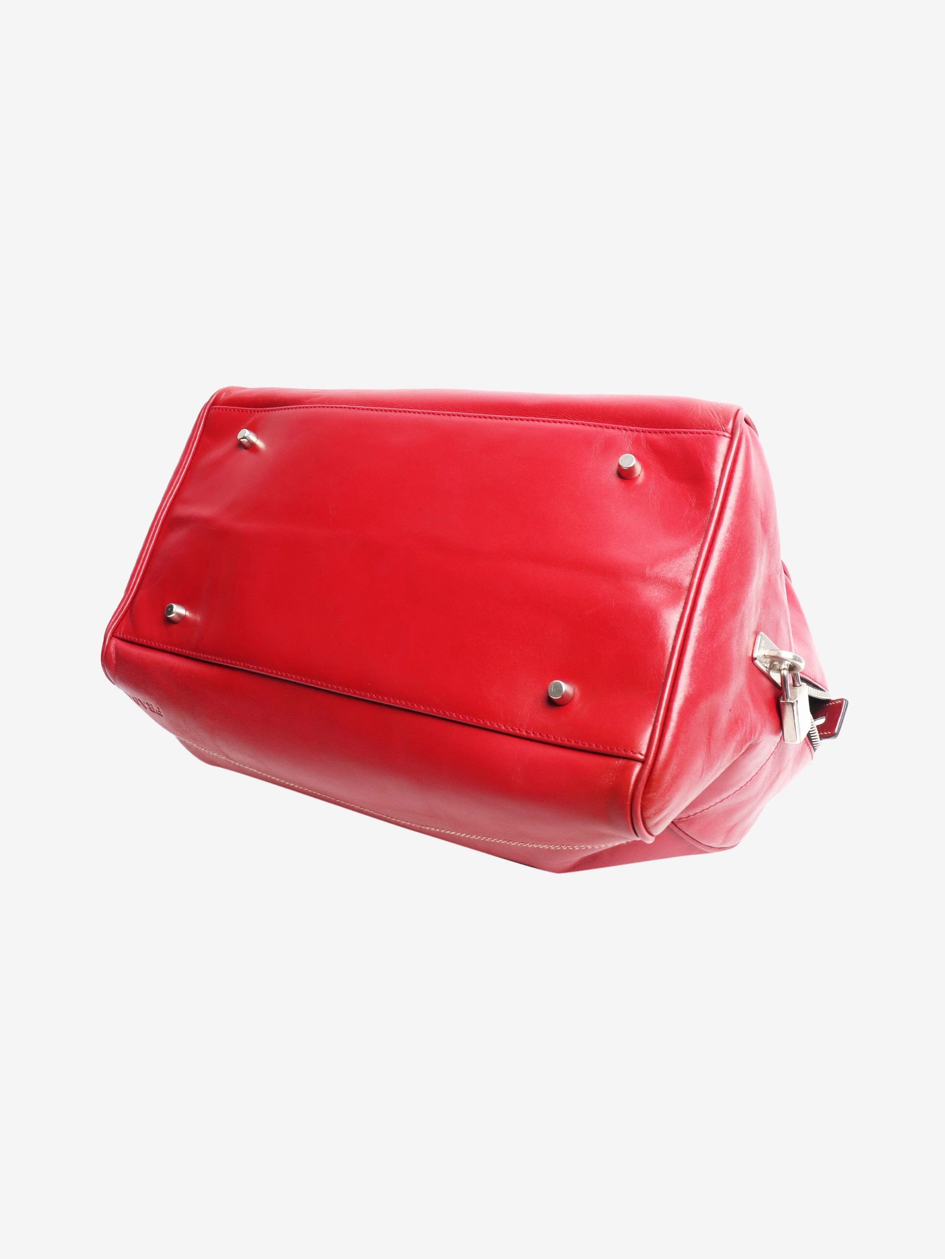 Red leather 2way bag - Image 4