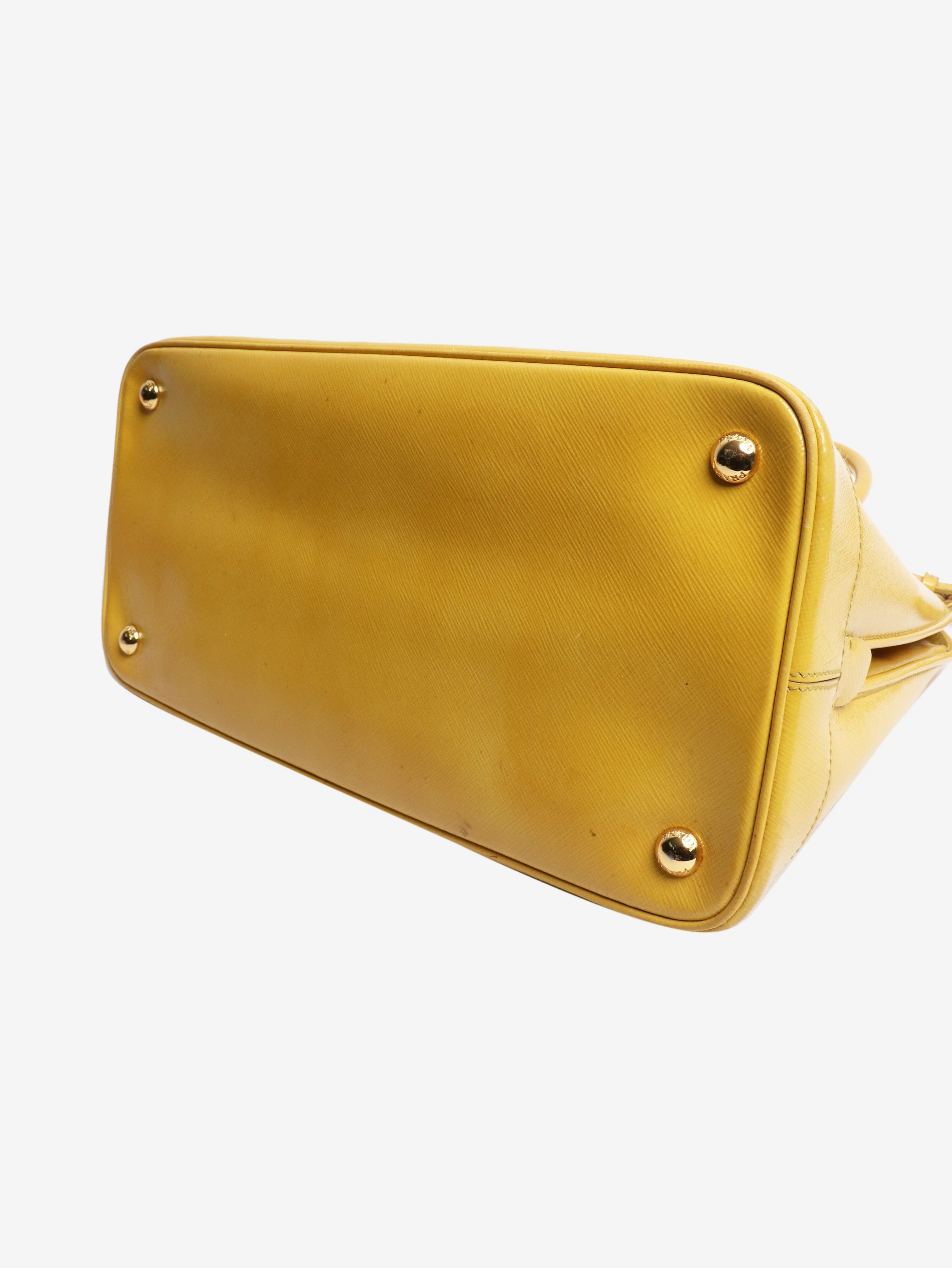 Yellow Saffiano Vernice Promenade bag - Image 4
