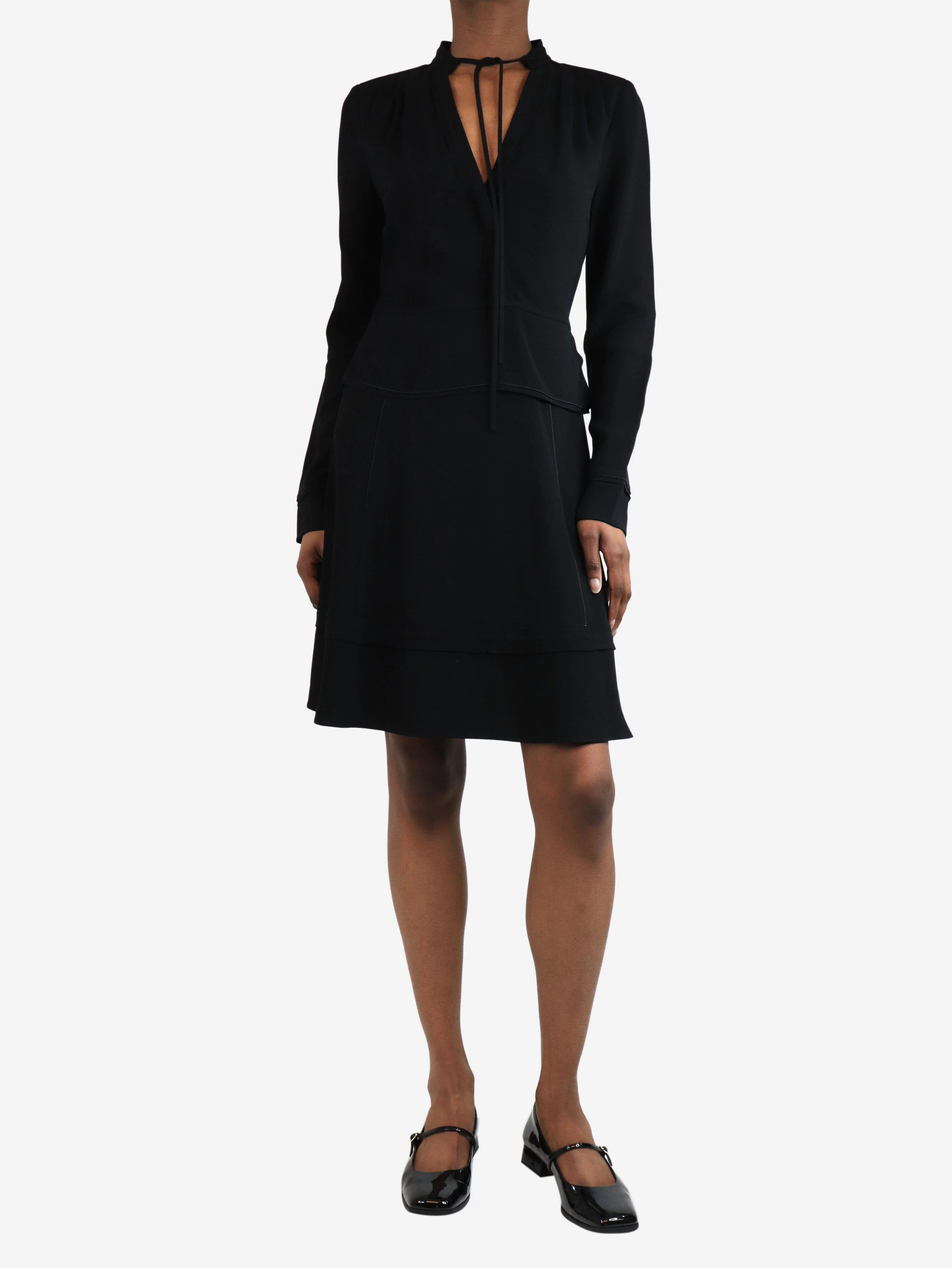 Black midi dress - size UK 6