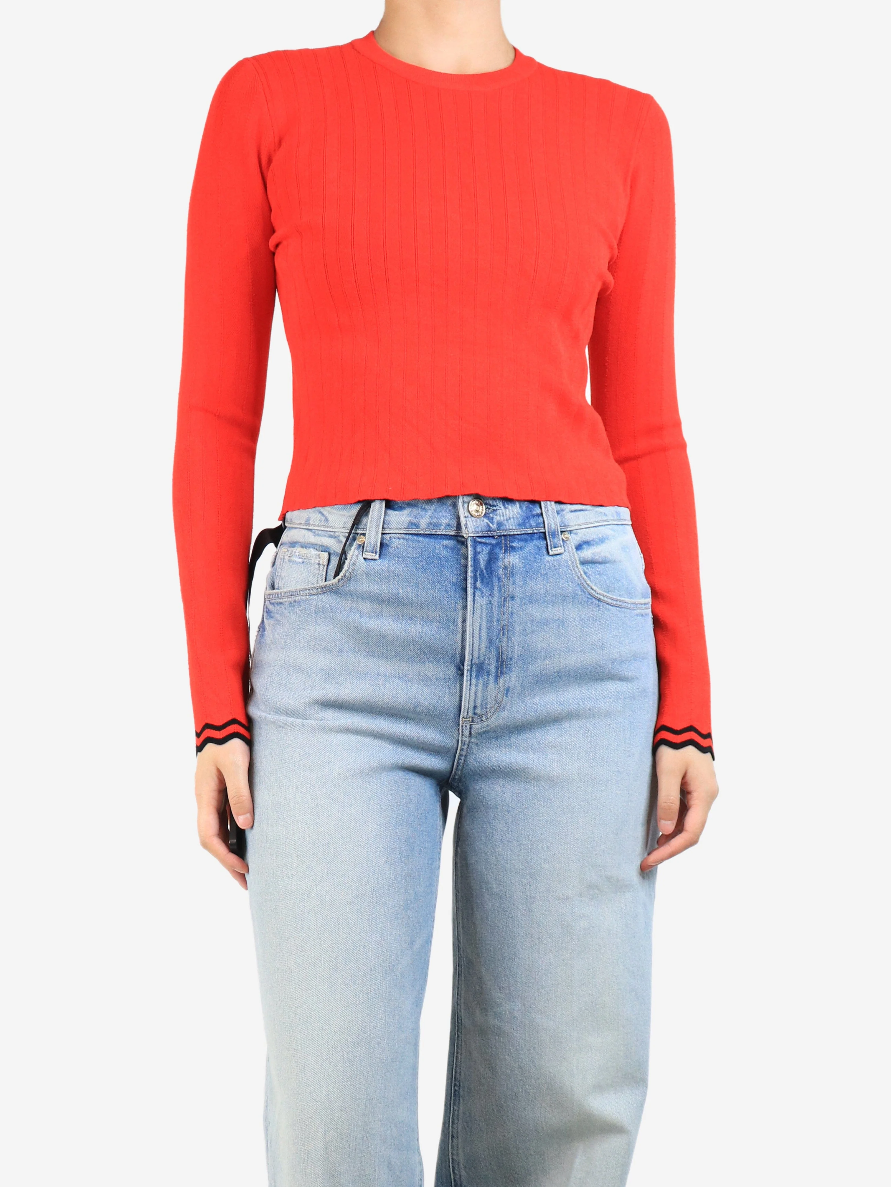 Red knit top - size M