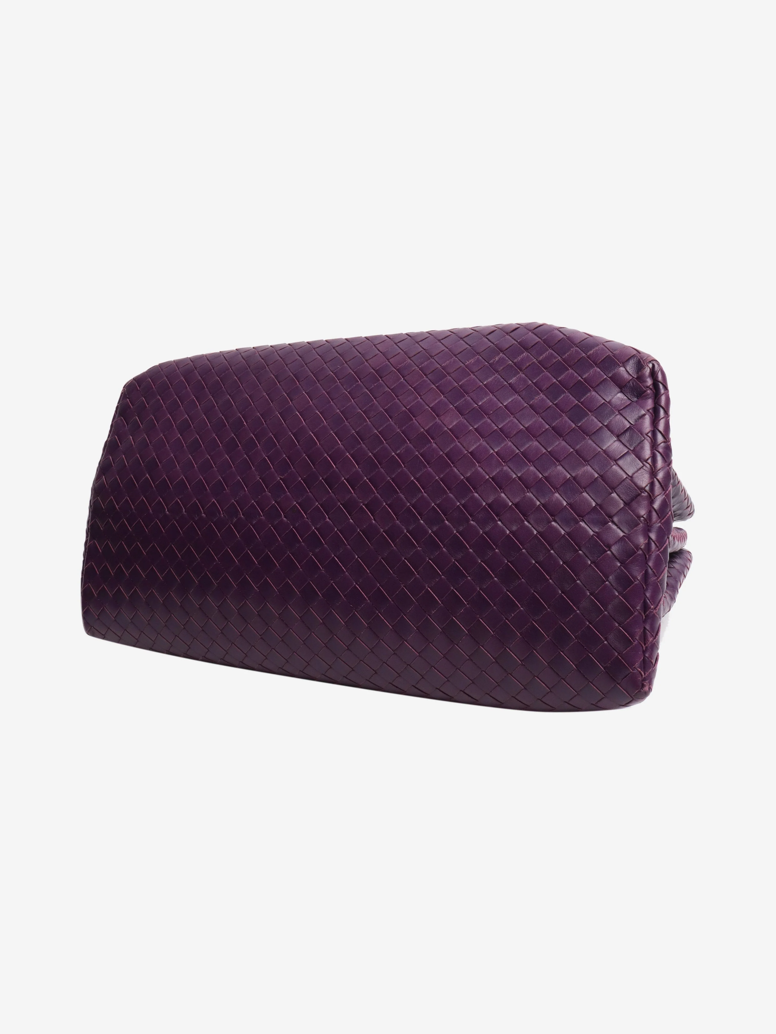 Purple Intrecciato leather tote bag - Image 4