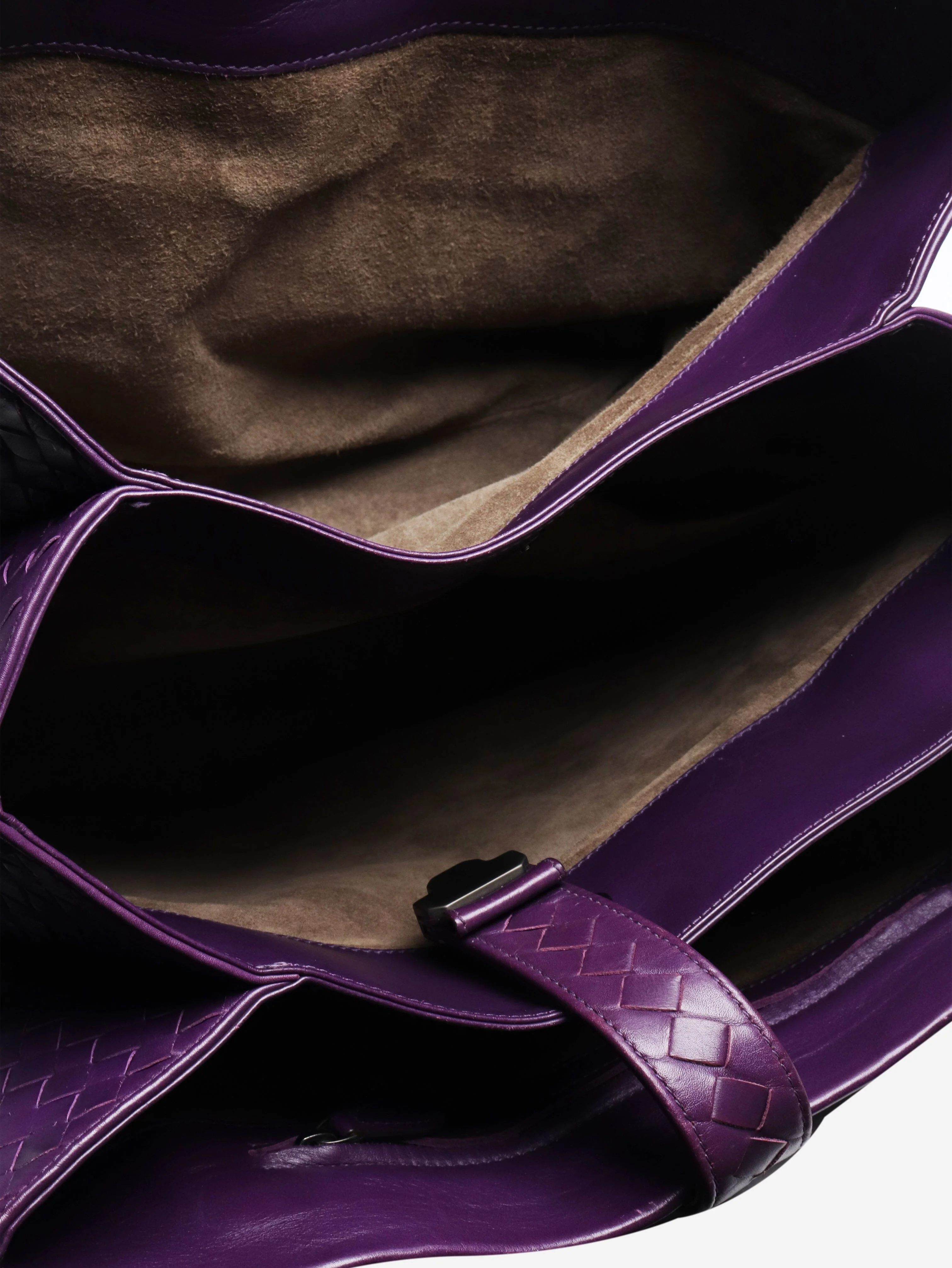 Purple Intrecciato leather tote bag - Image 7