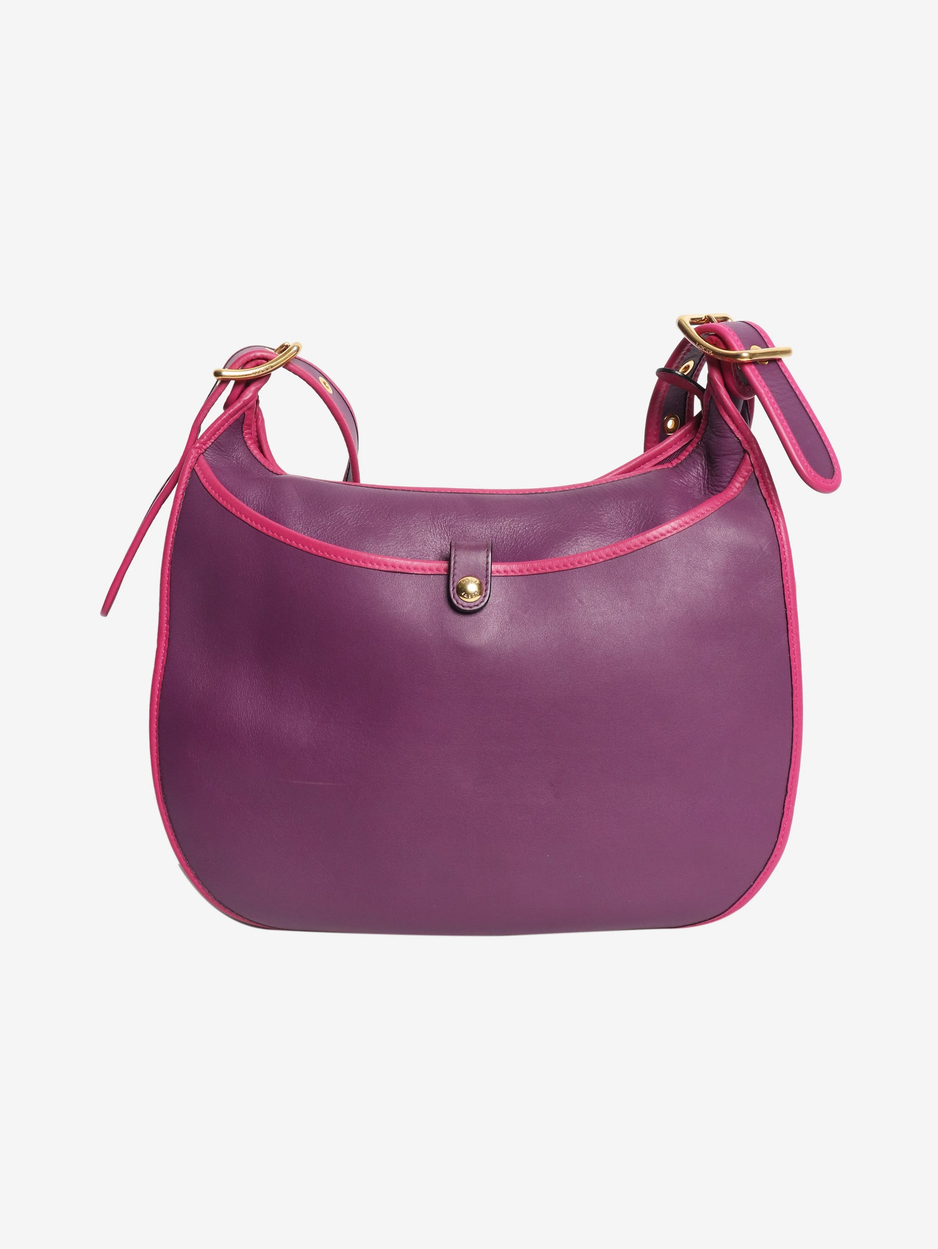Purple leather shoulder bag - Image 2