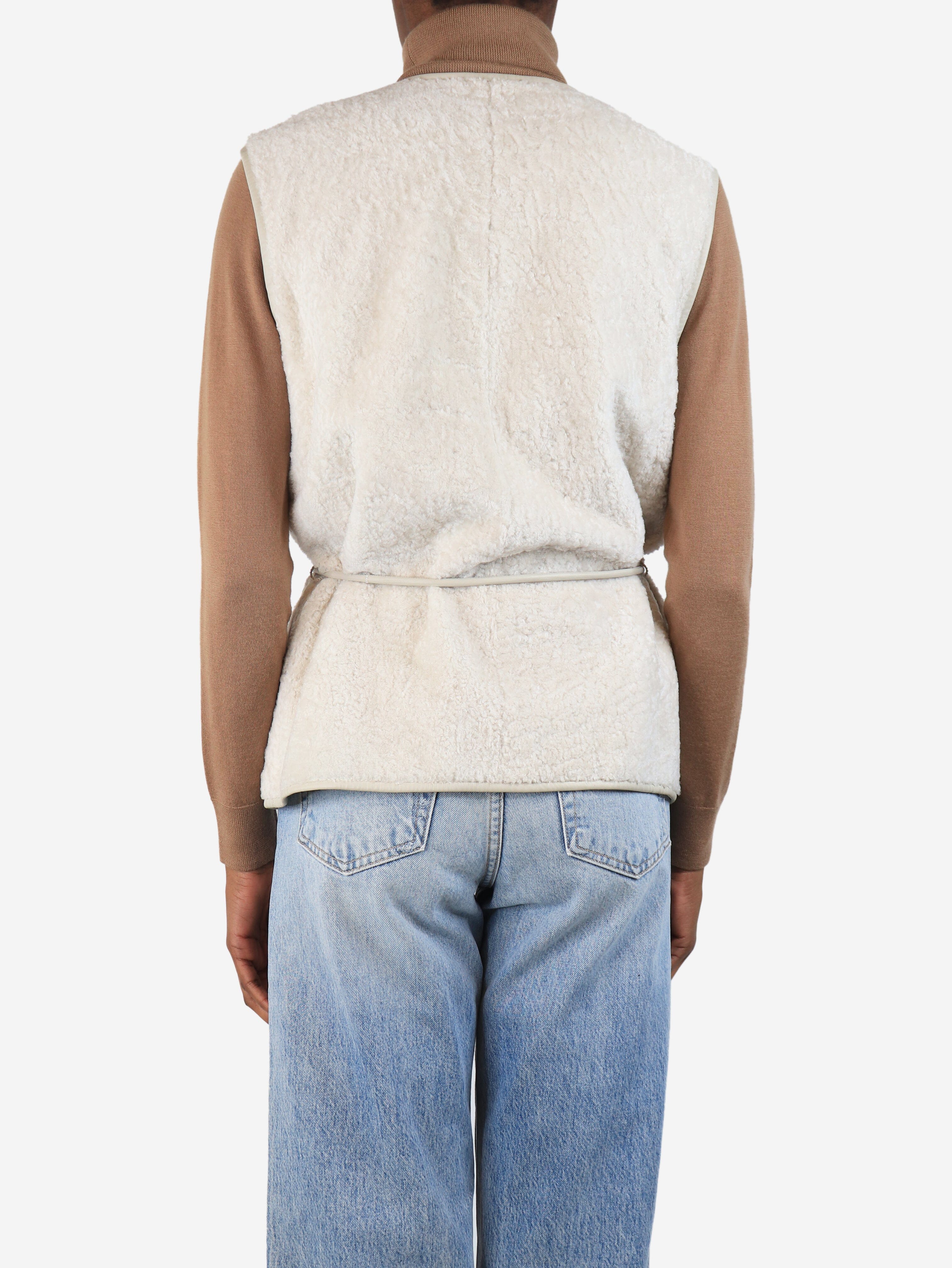Ivory Oliver shearling vest - size XS - Image 3