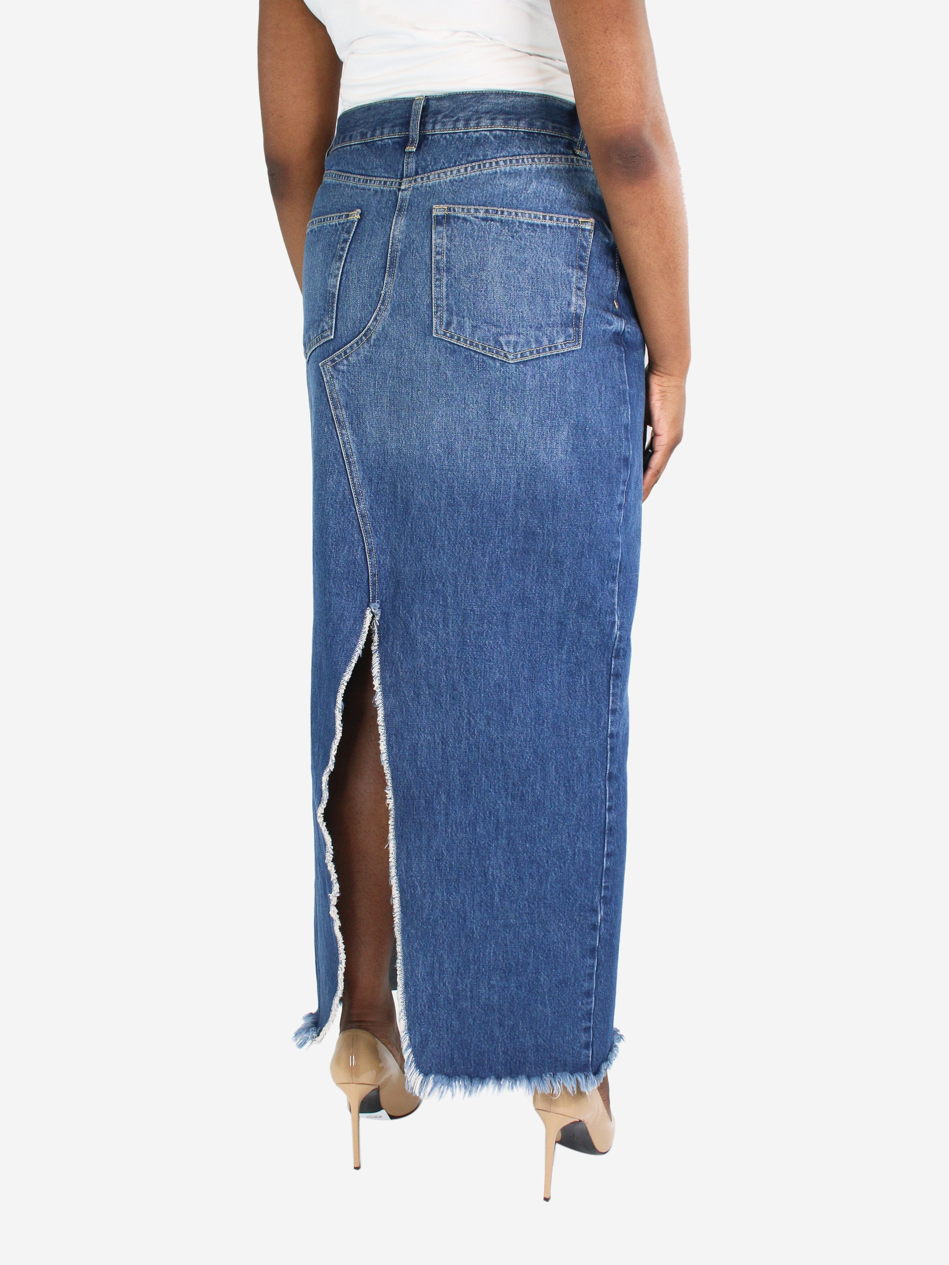 Blue denim maxi skirt - size UK 14 - Image 4