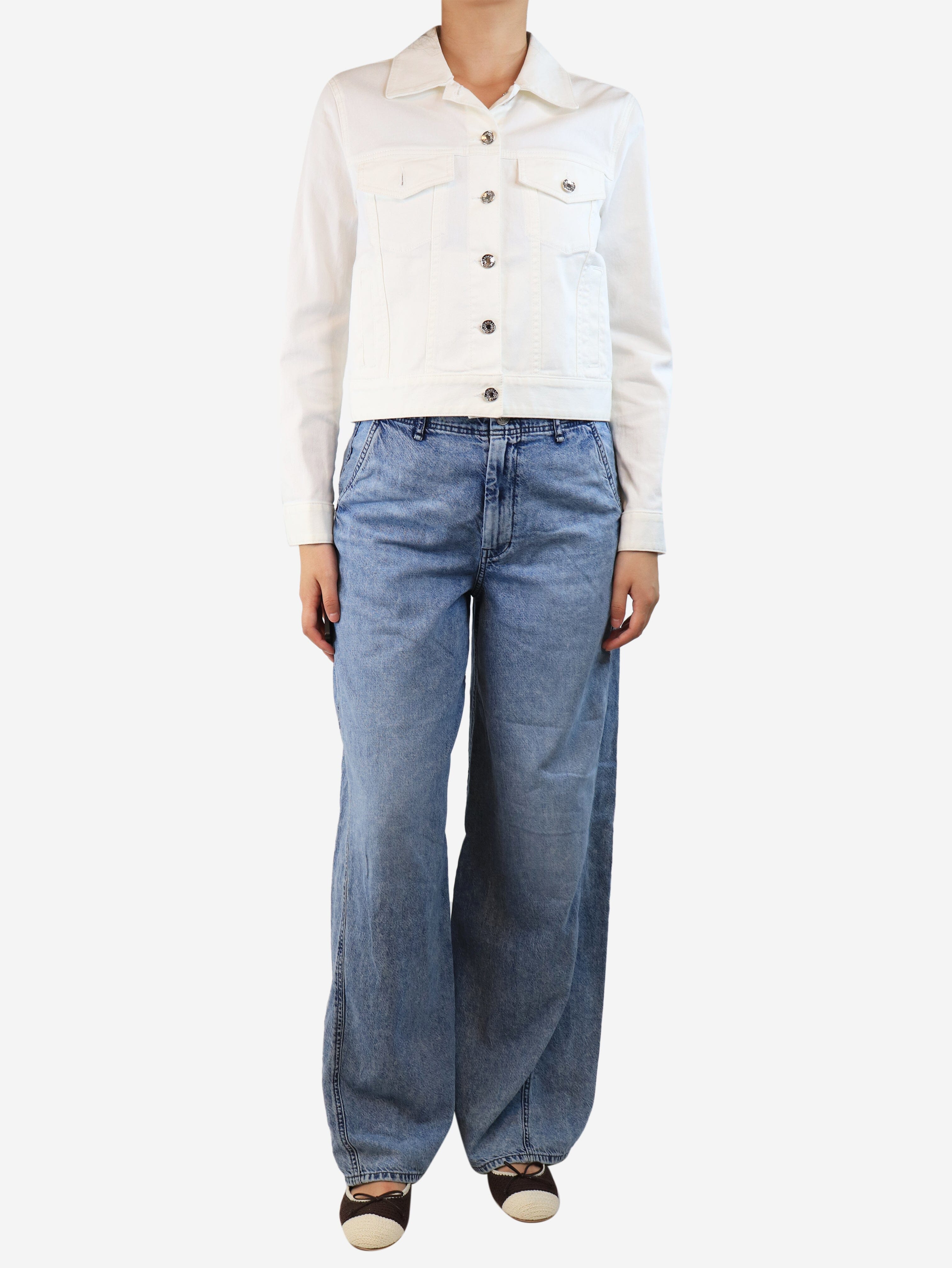 Blue baggy-fit jeans - size UK 10 - Image 2
