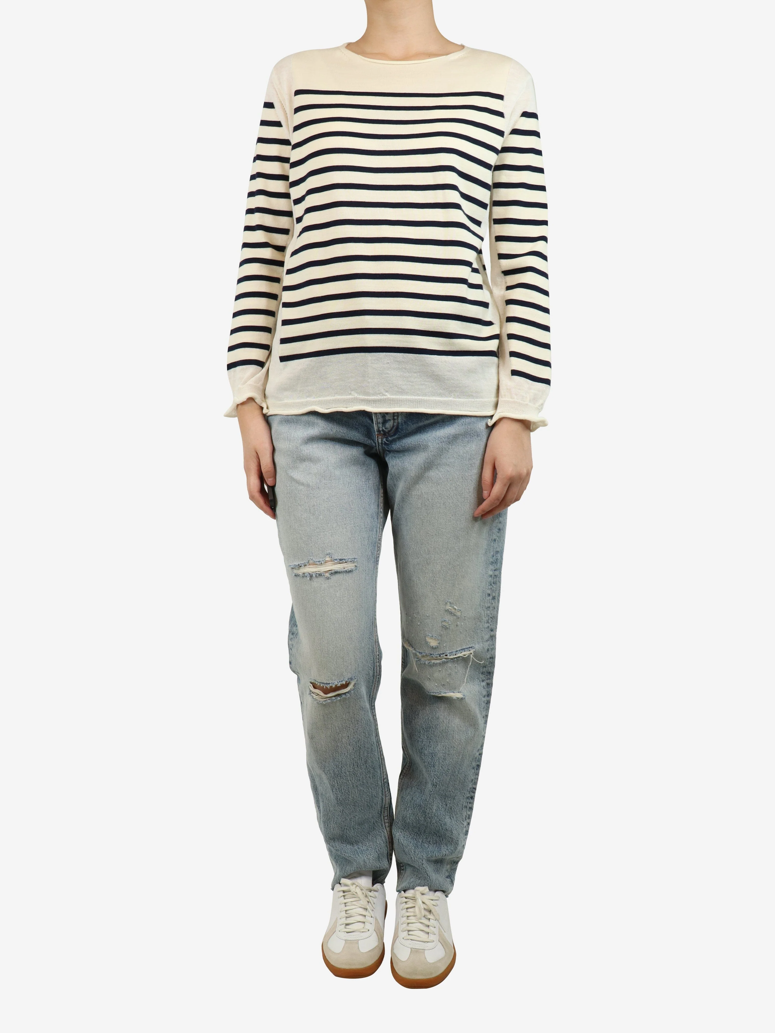 Light blue Rosa mid-rise boyfriend jeans - size UK 8 - Image 2