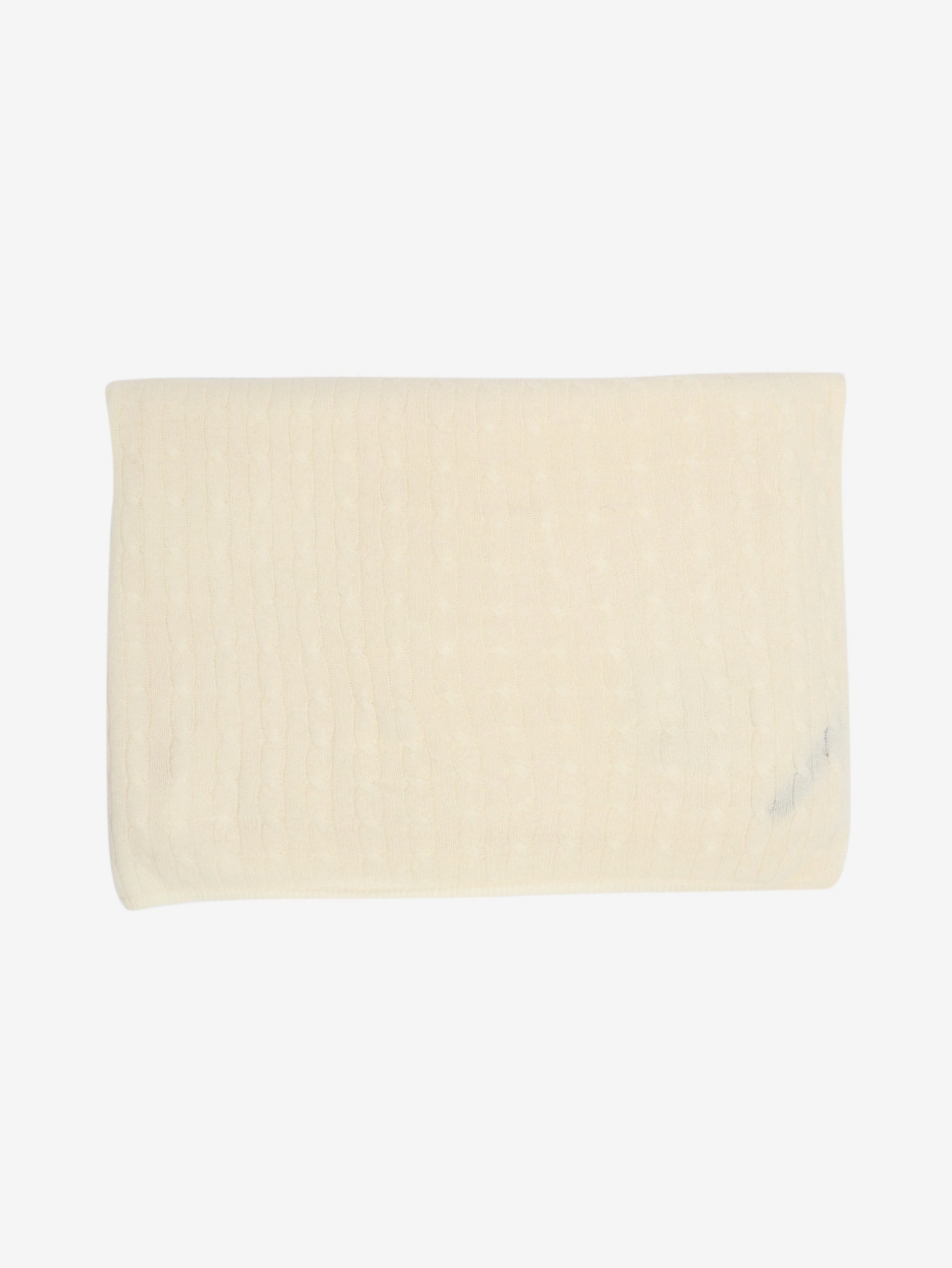 Cream cashmere scarf and eye-mask travel set