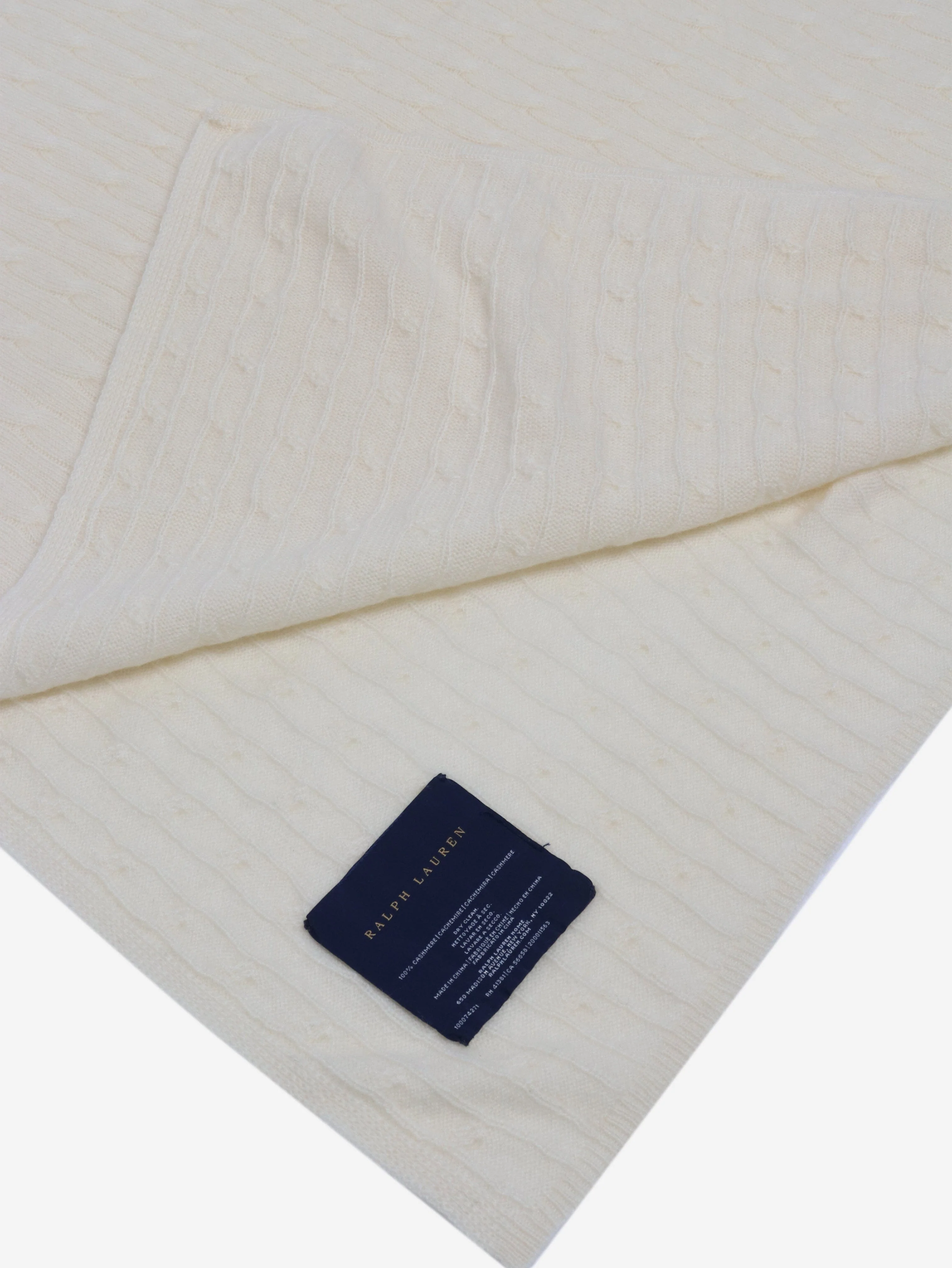 Cream cashmere scarf and eye-mask travel set - Image 3