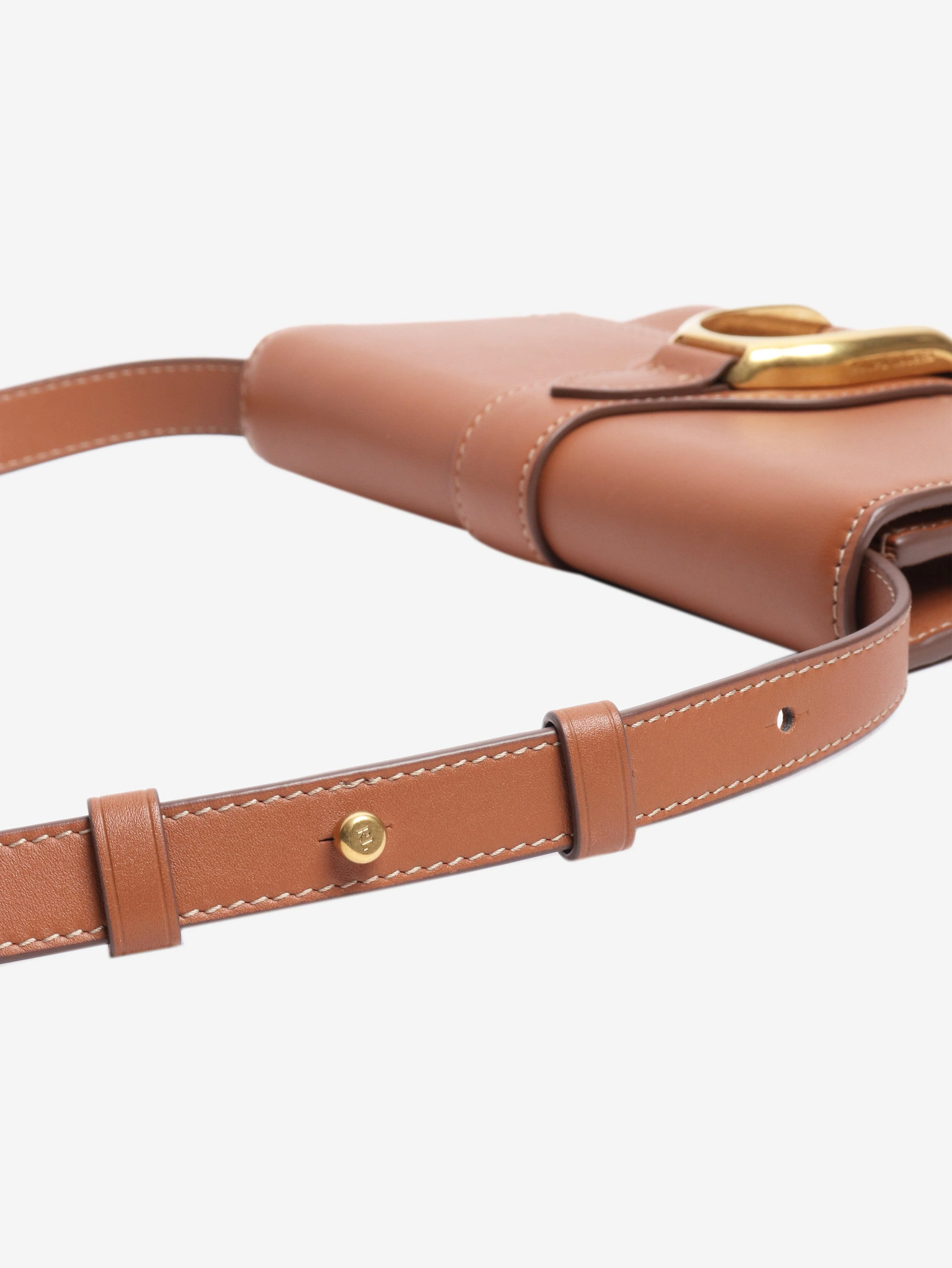 Tan leather crossbody bag - Image 4