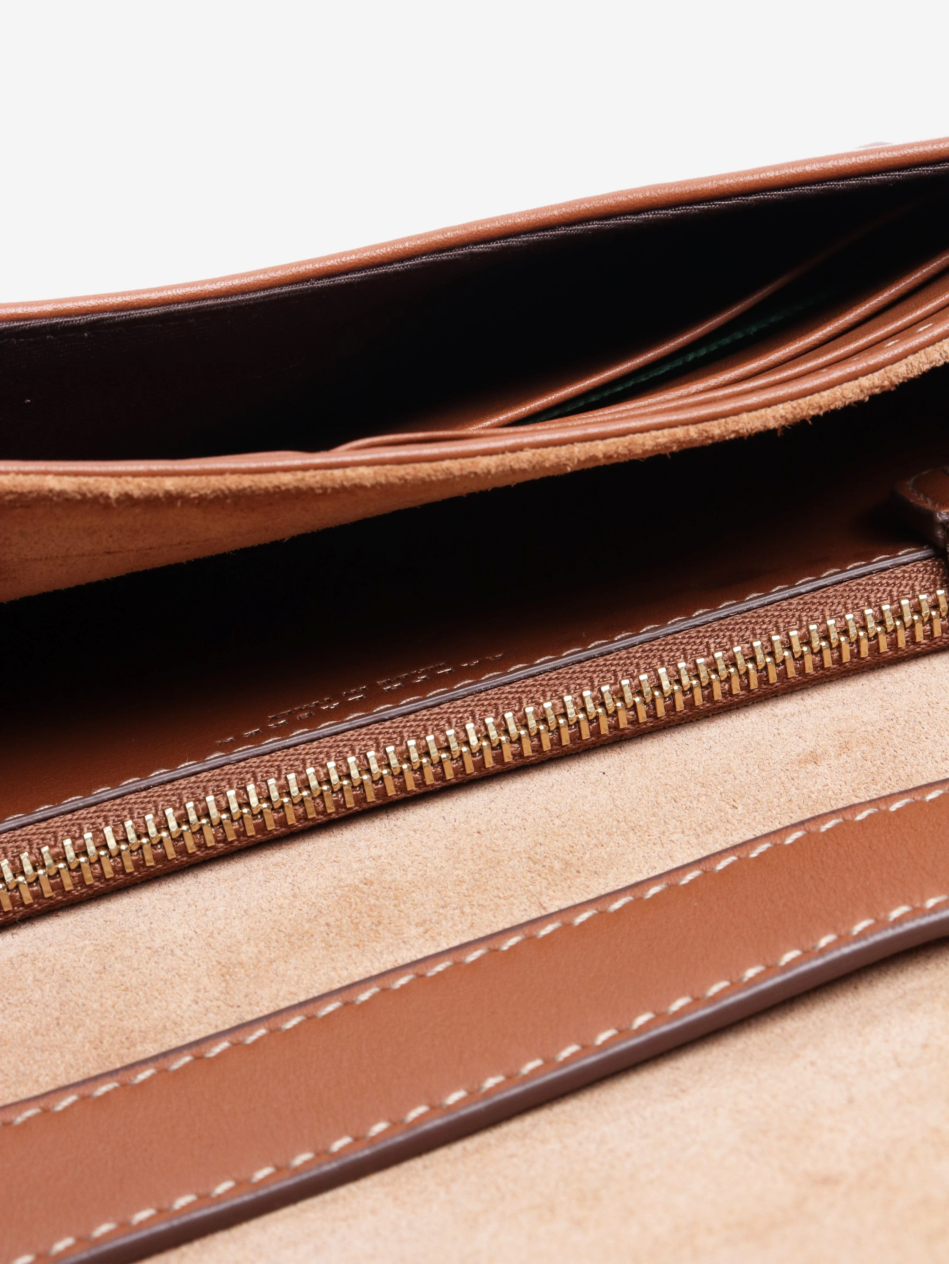 Tan leather crossbody bag - Image 5