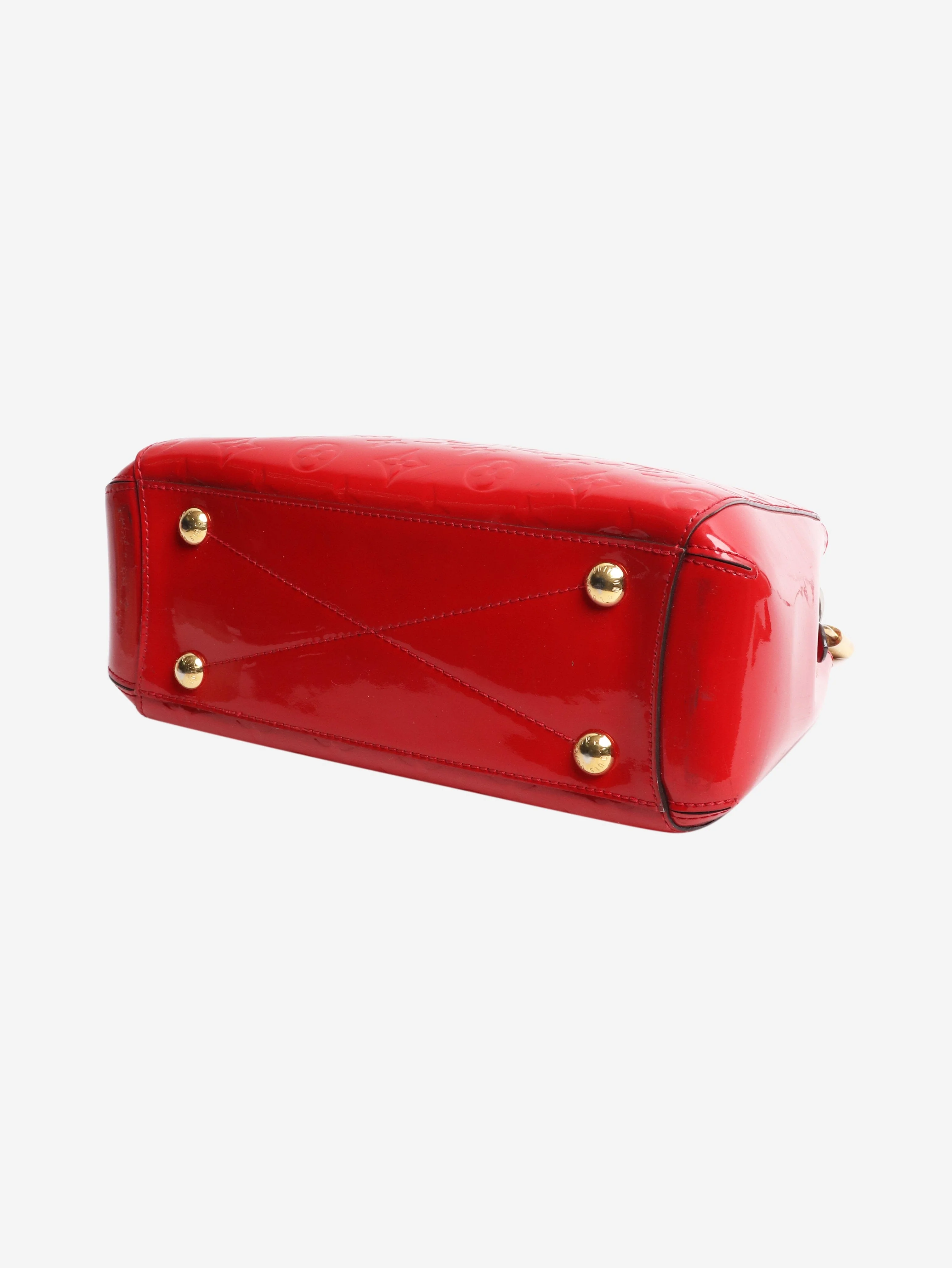 Red 2015 Monogram Vernis Montaigne BB shoulder bag - Image 4