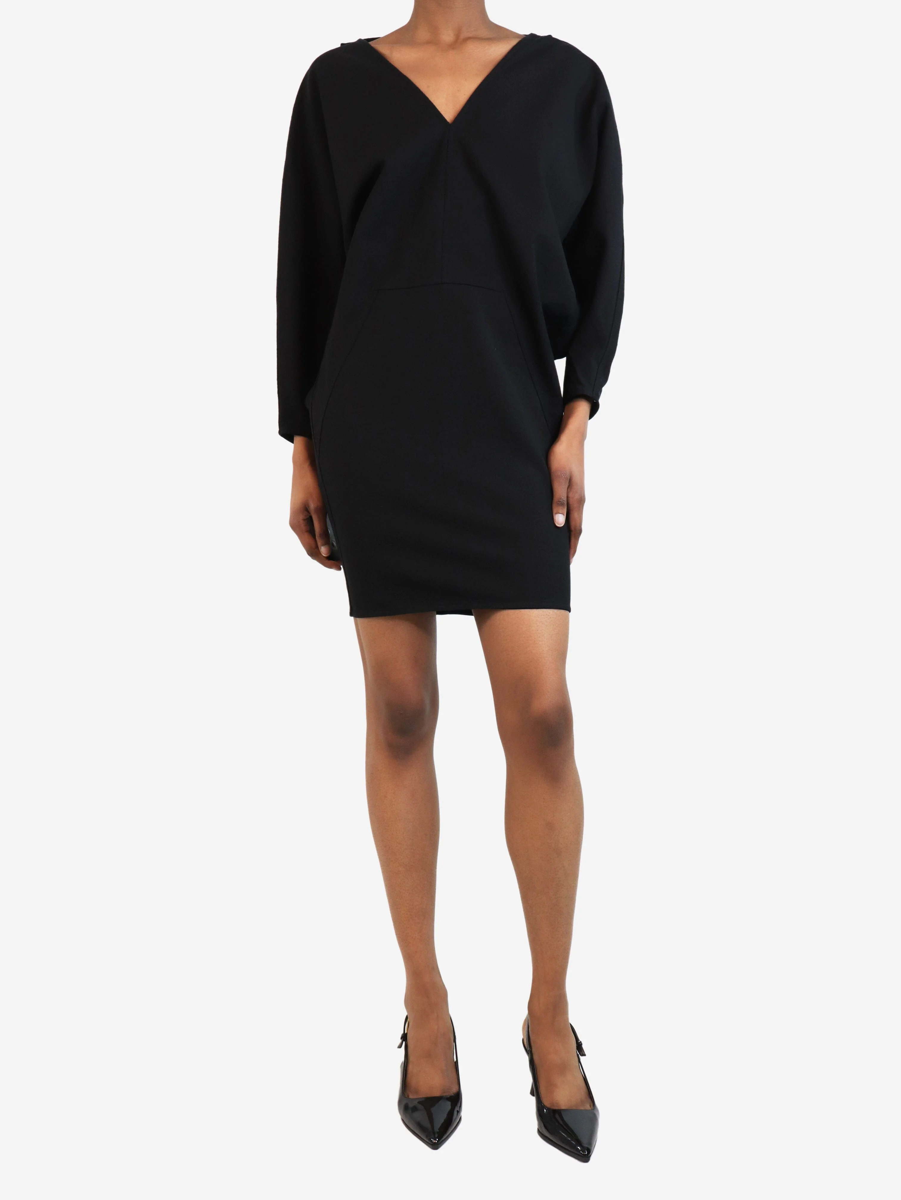 Black Batwing Mini Dress - UK 8