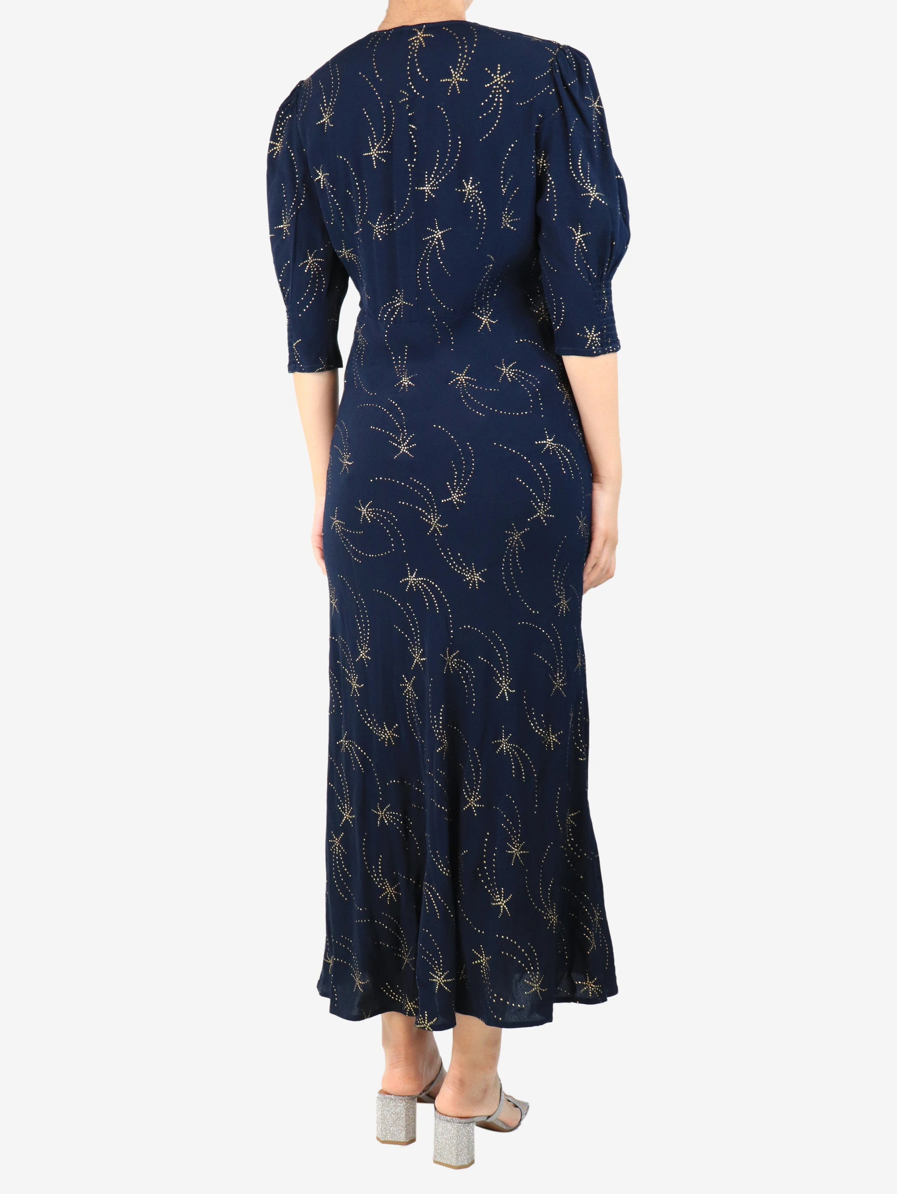 Blue shooting star print dress - size S - Image 2