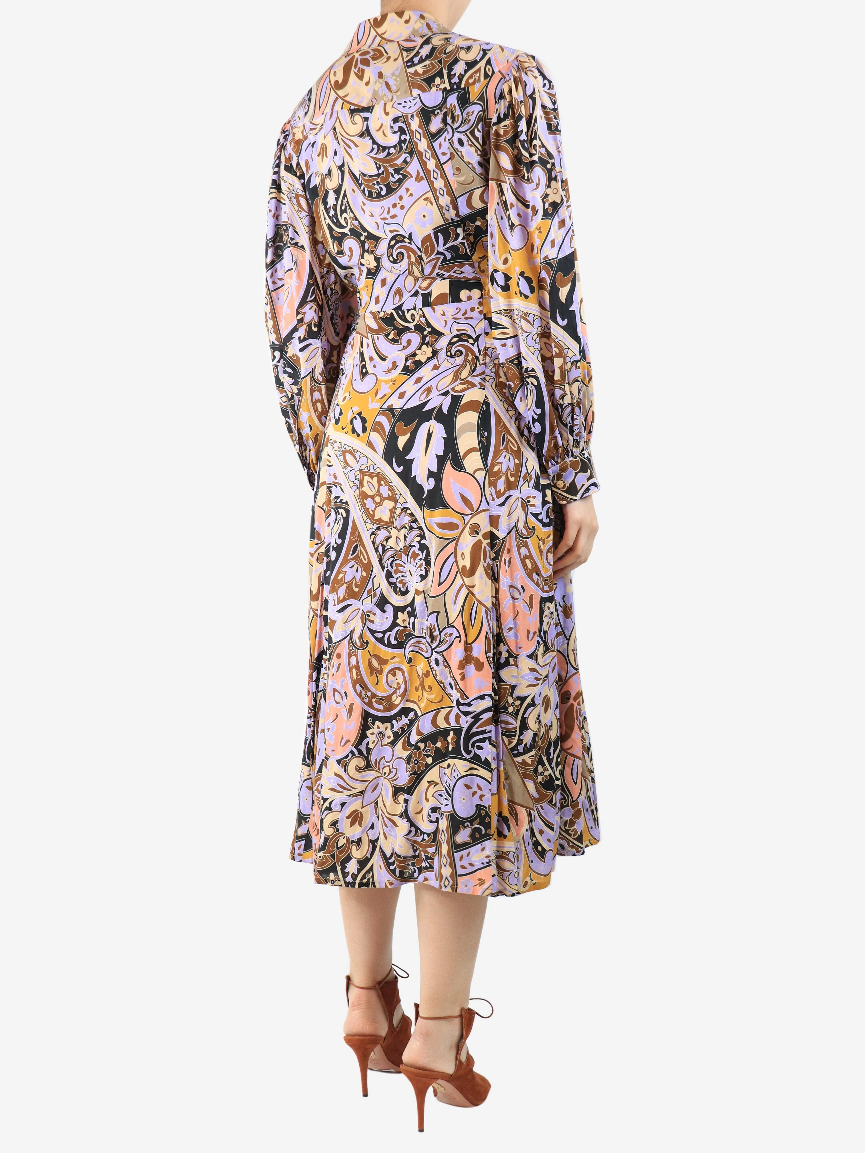 Multicolour Georgina printed shirt dress - size L - Image 2