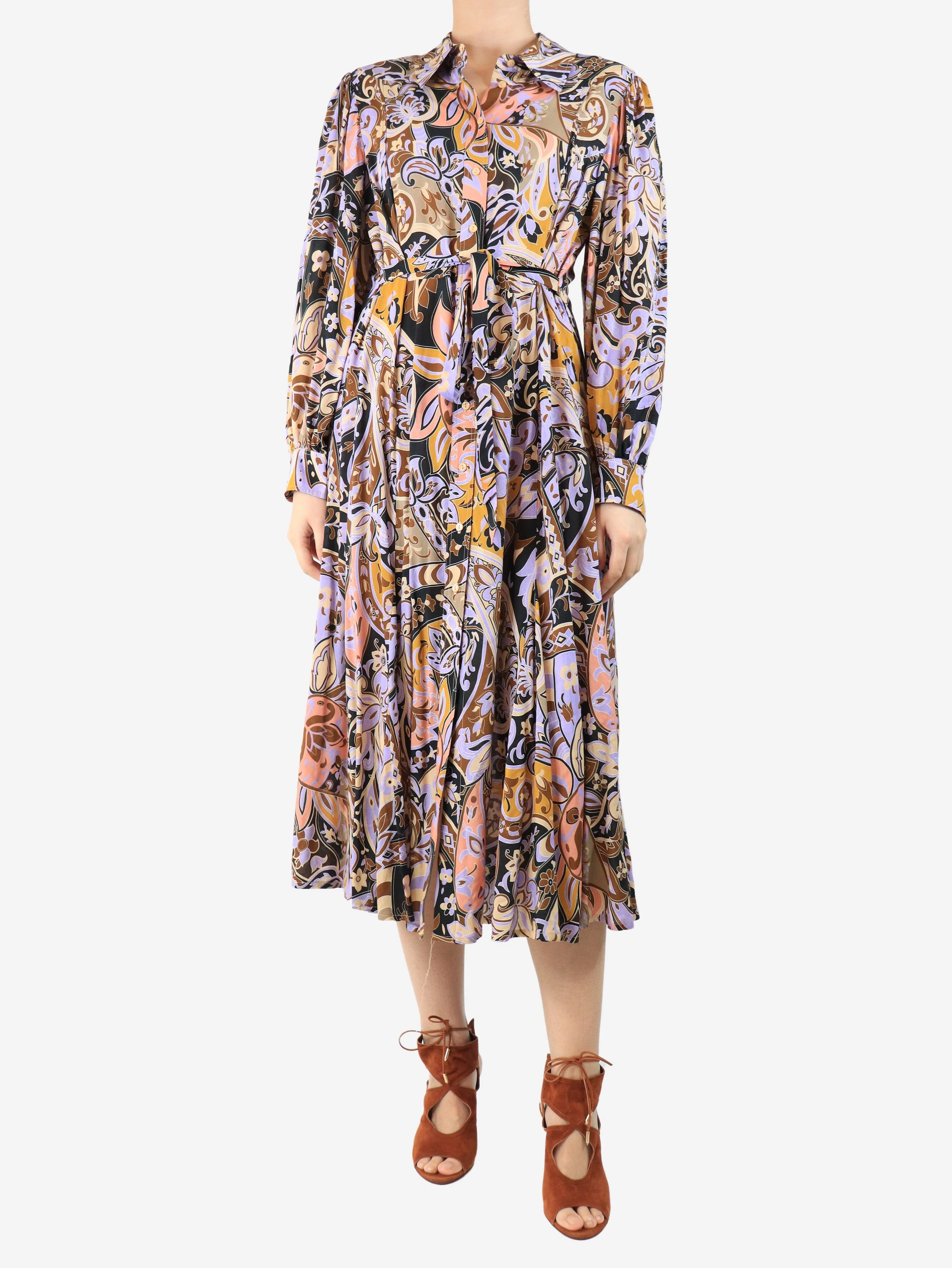 Multicolour Georgina printed shirt dress - size L - Image 3
