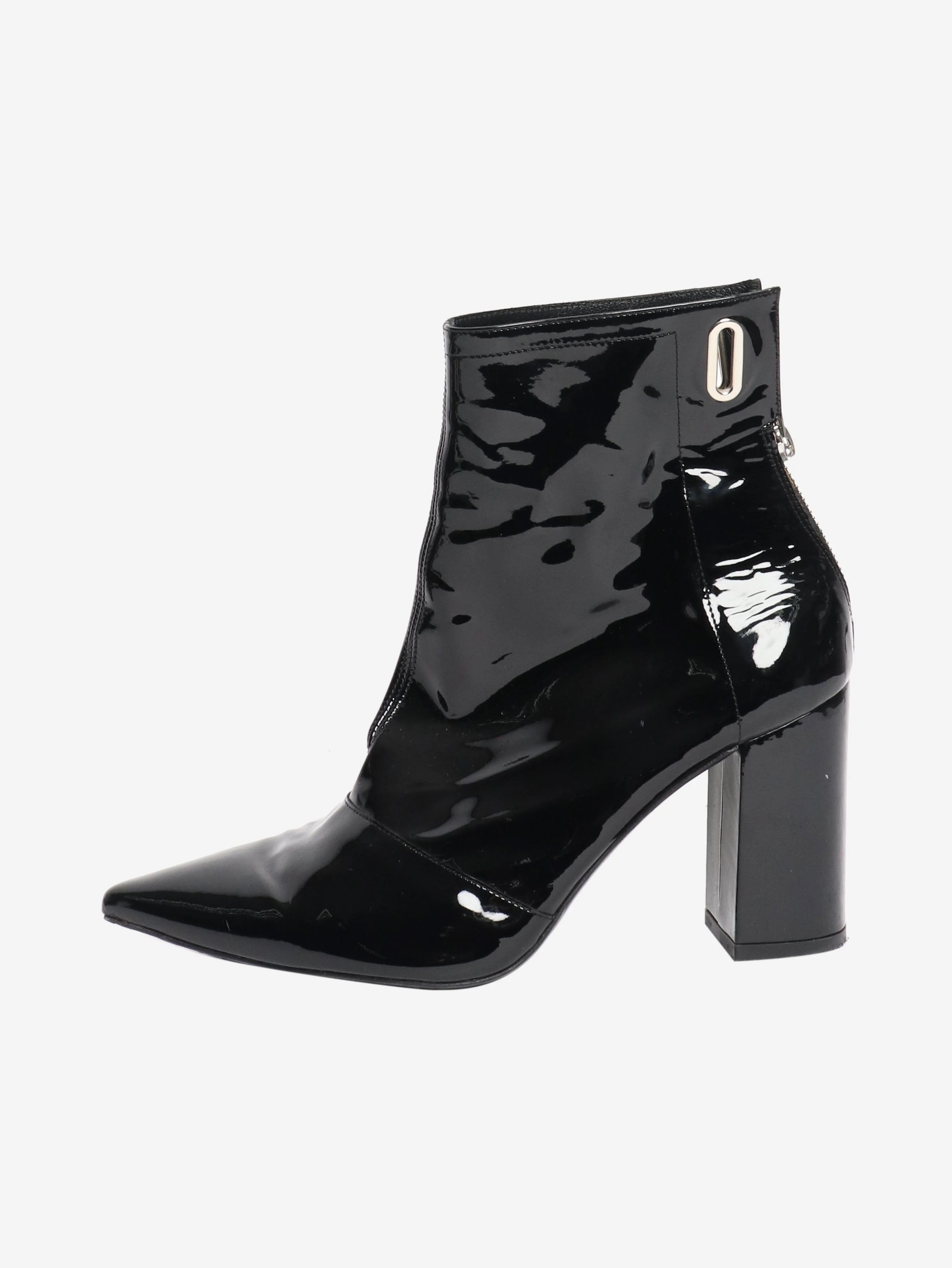 Black patent boots - size EU 40 (UK 7)