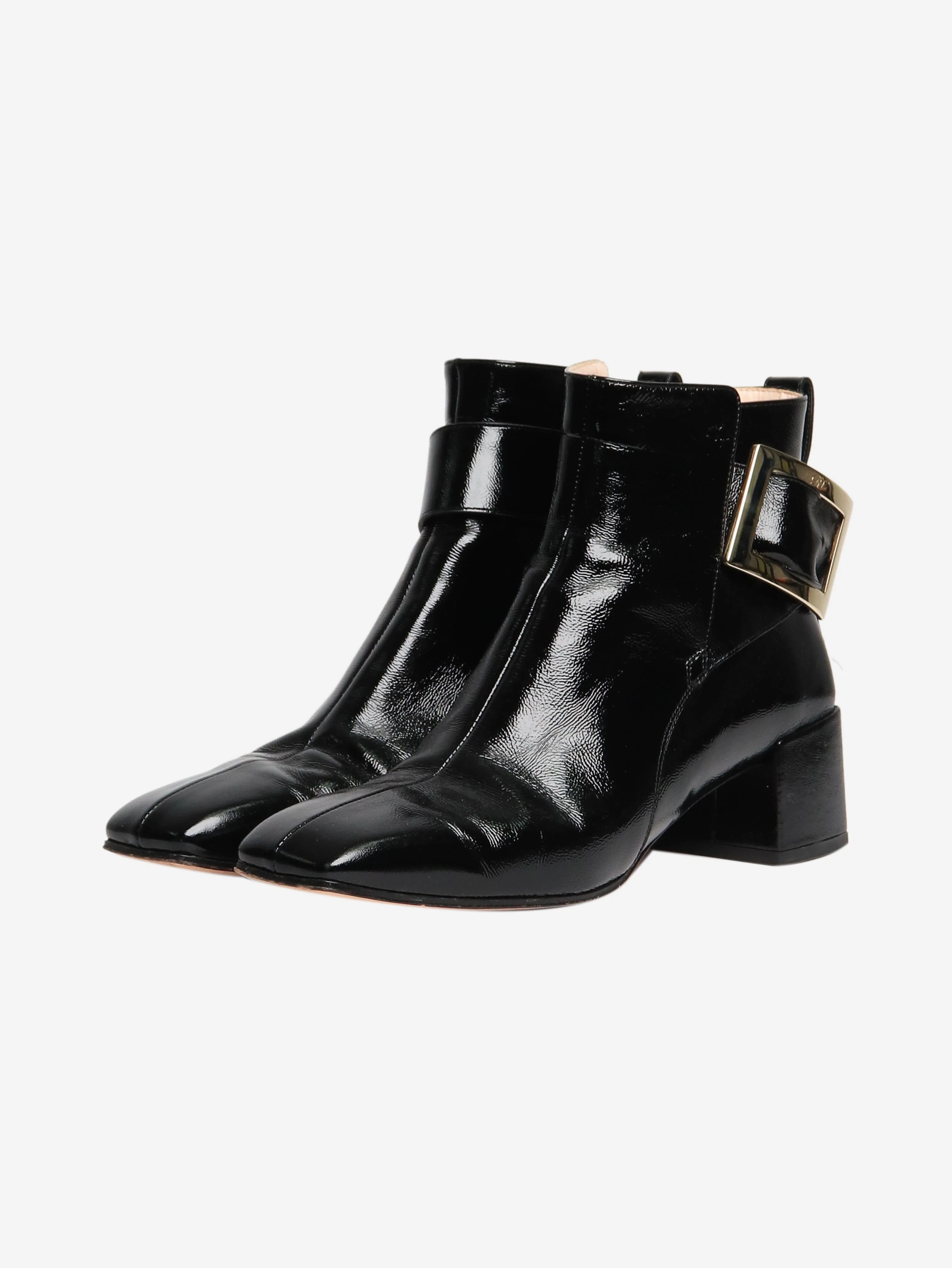 Black patent ankle boots - size EU 39 (UK 6) - Image 2