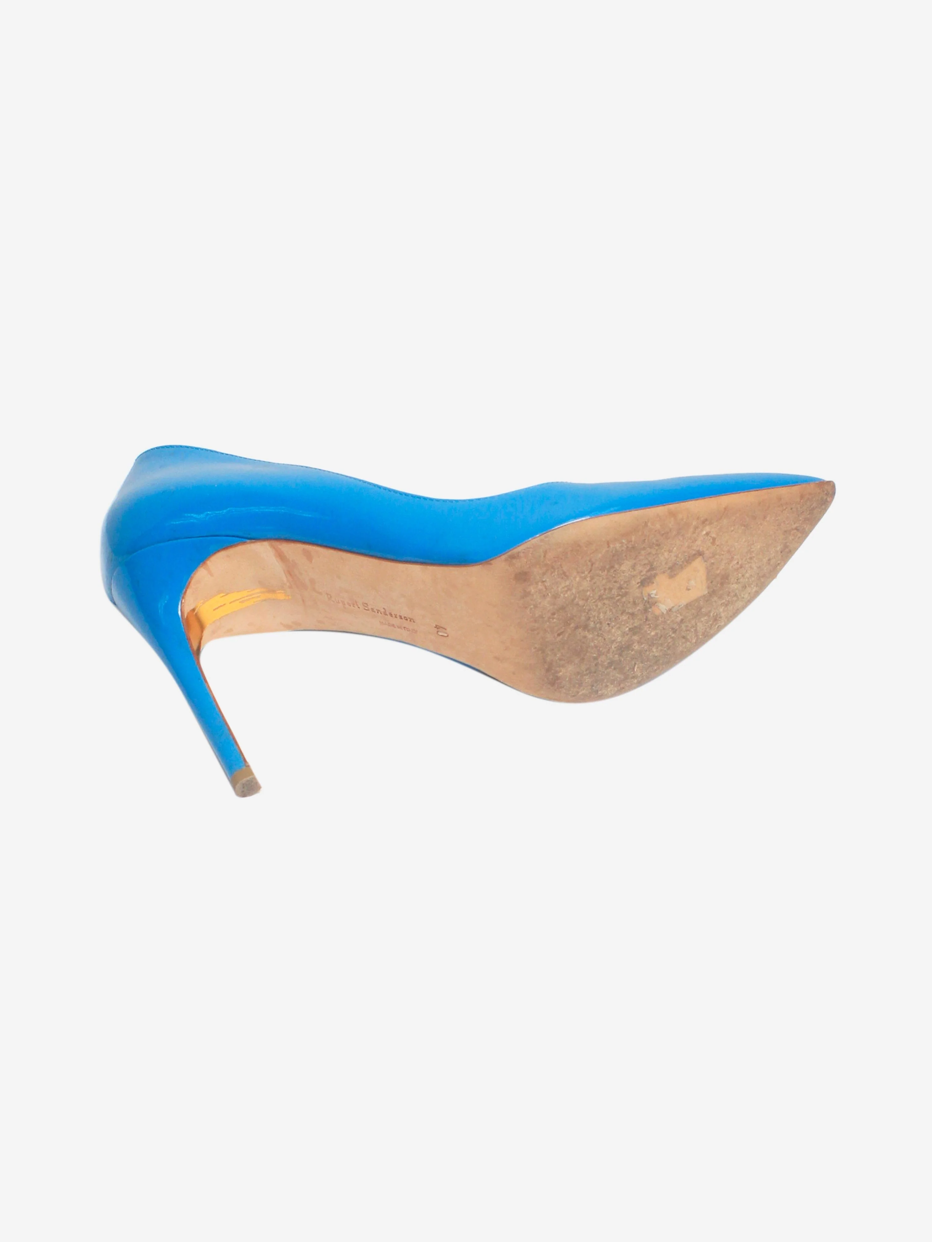 Blue Malory patent leather pointed-toe pumps - size EU 40 - Image 5