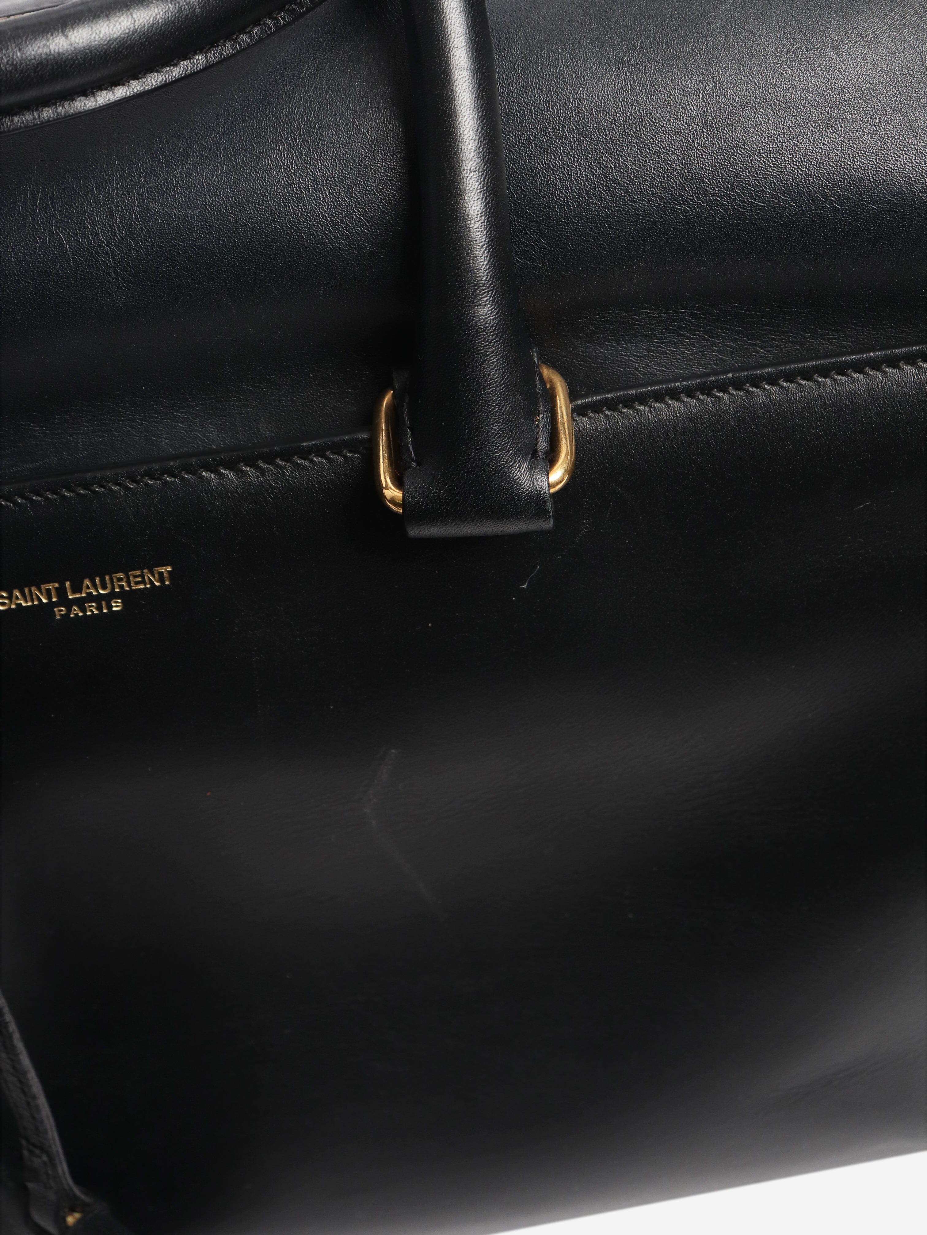Black Duffle leather 2way bag - Image 5