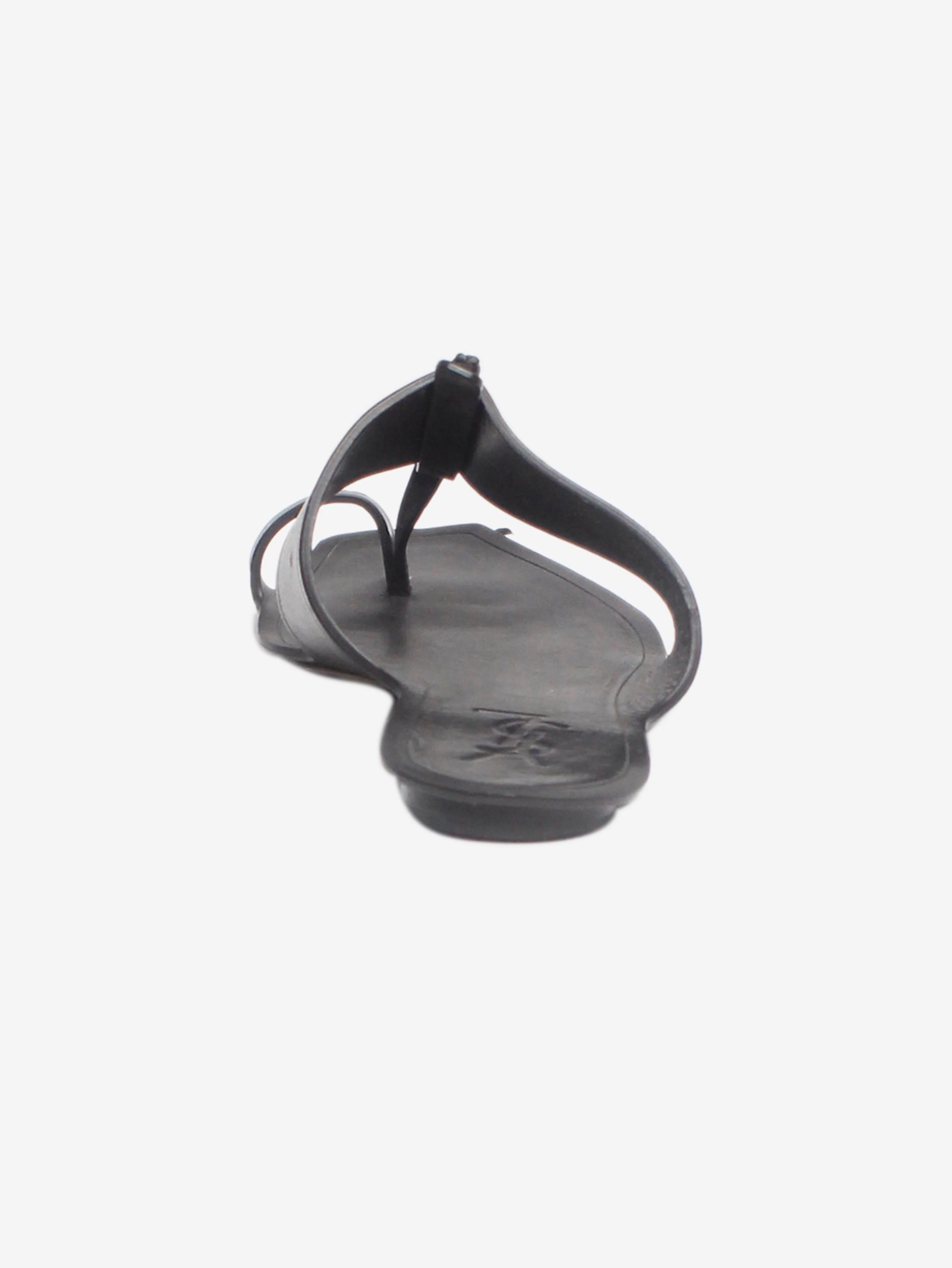 Black leather thong sandals - size EU 39 - Image 4