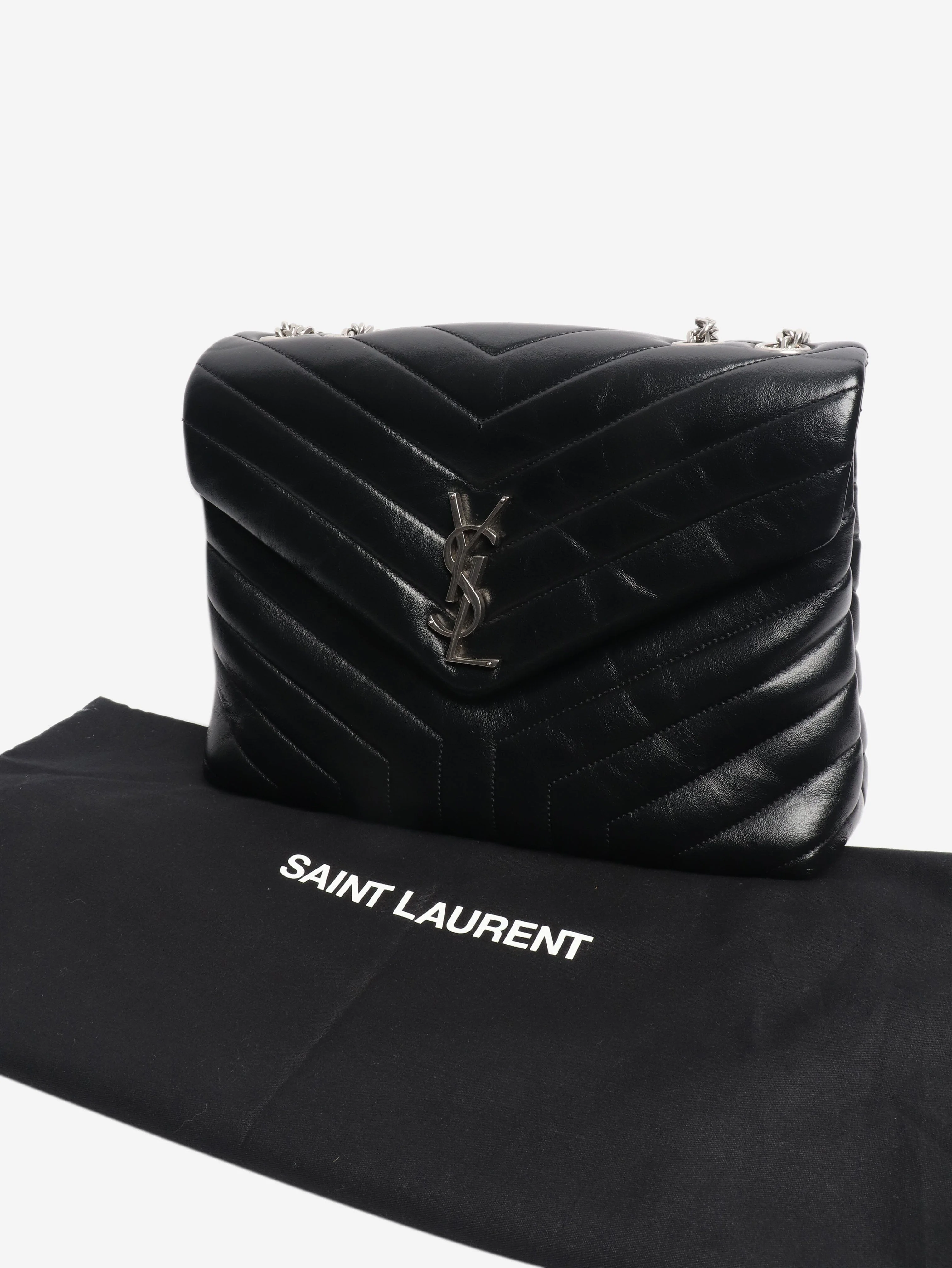 Black Loulou quilted leather shoulder bag - Image 8