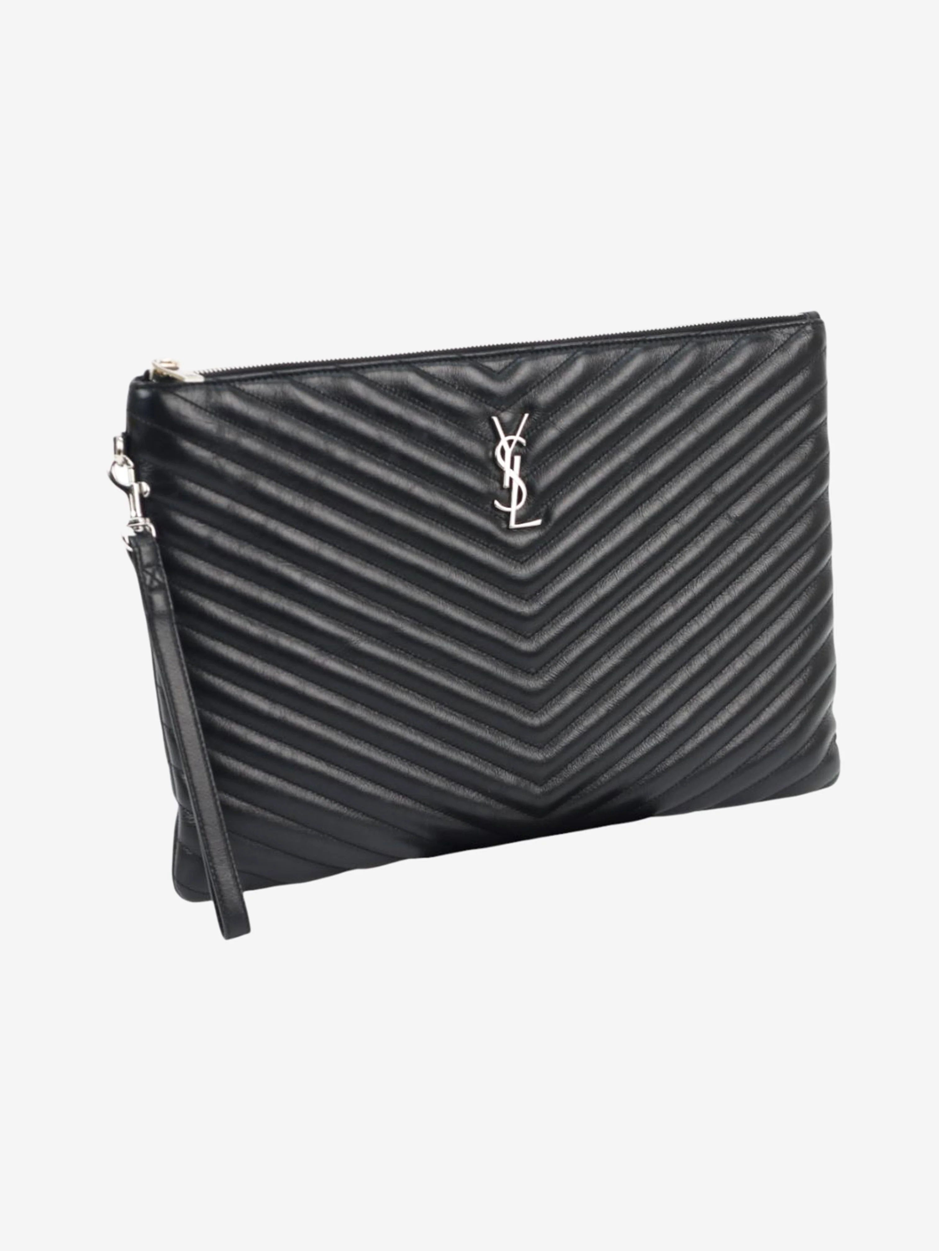 Black Matelasse pouch - Image 3