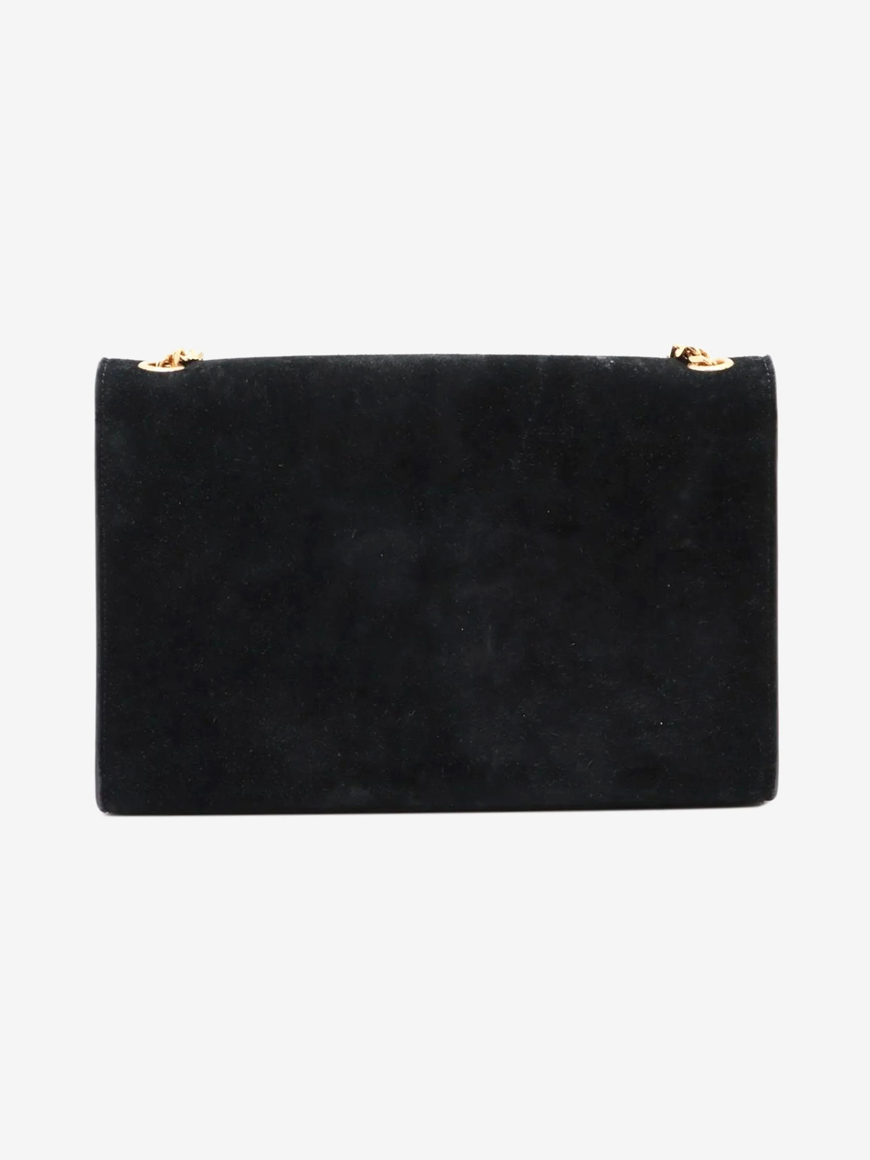 Black Paris Kate suede chain shoulder bag - Image 2