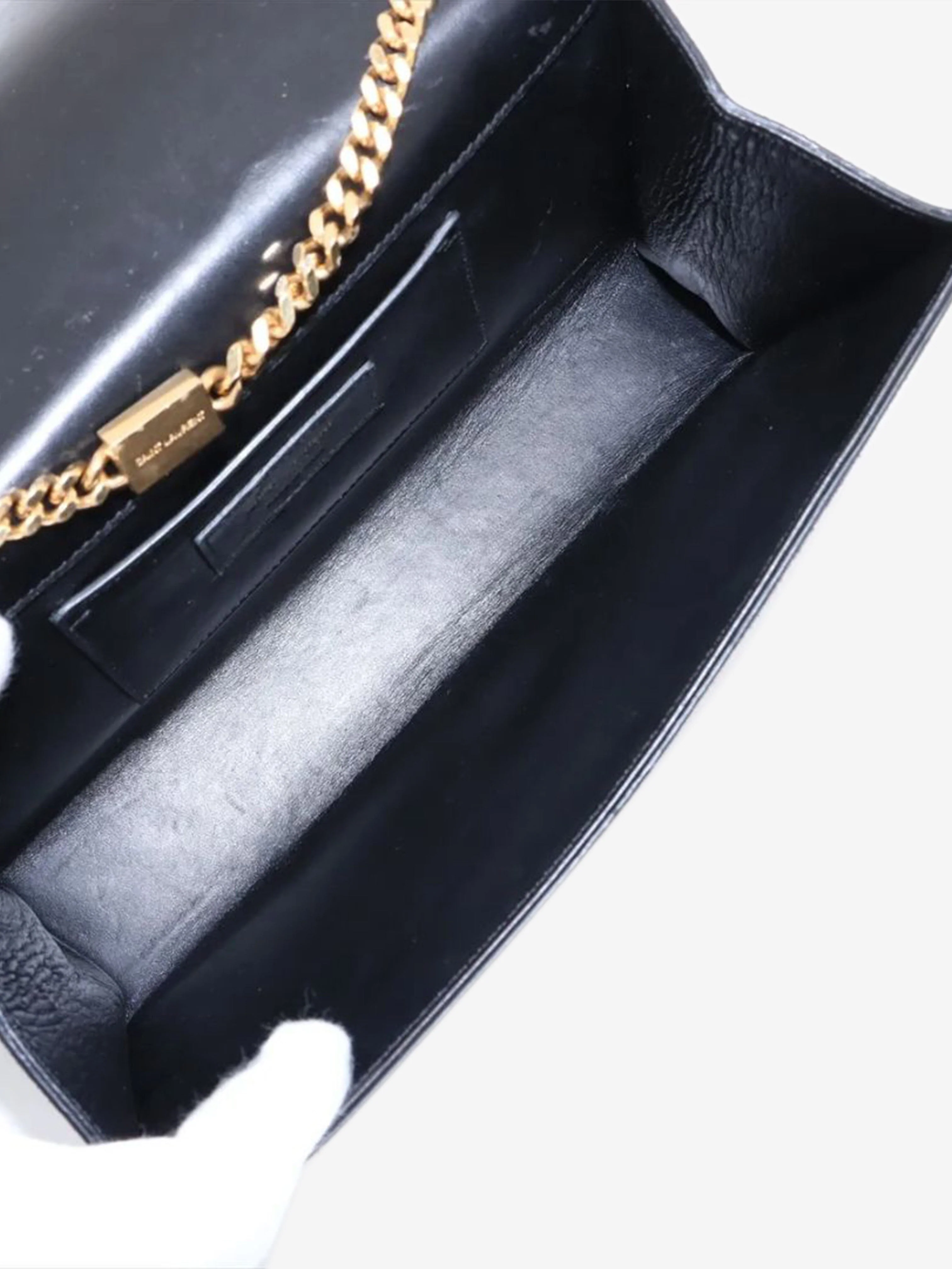 Black Paris Kate suede chain shoulder bag - Image 6