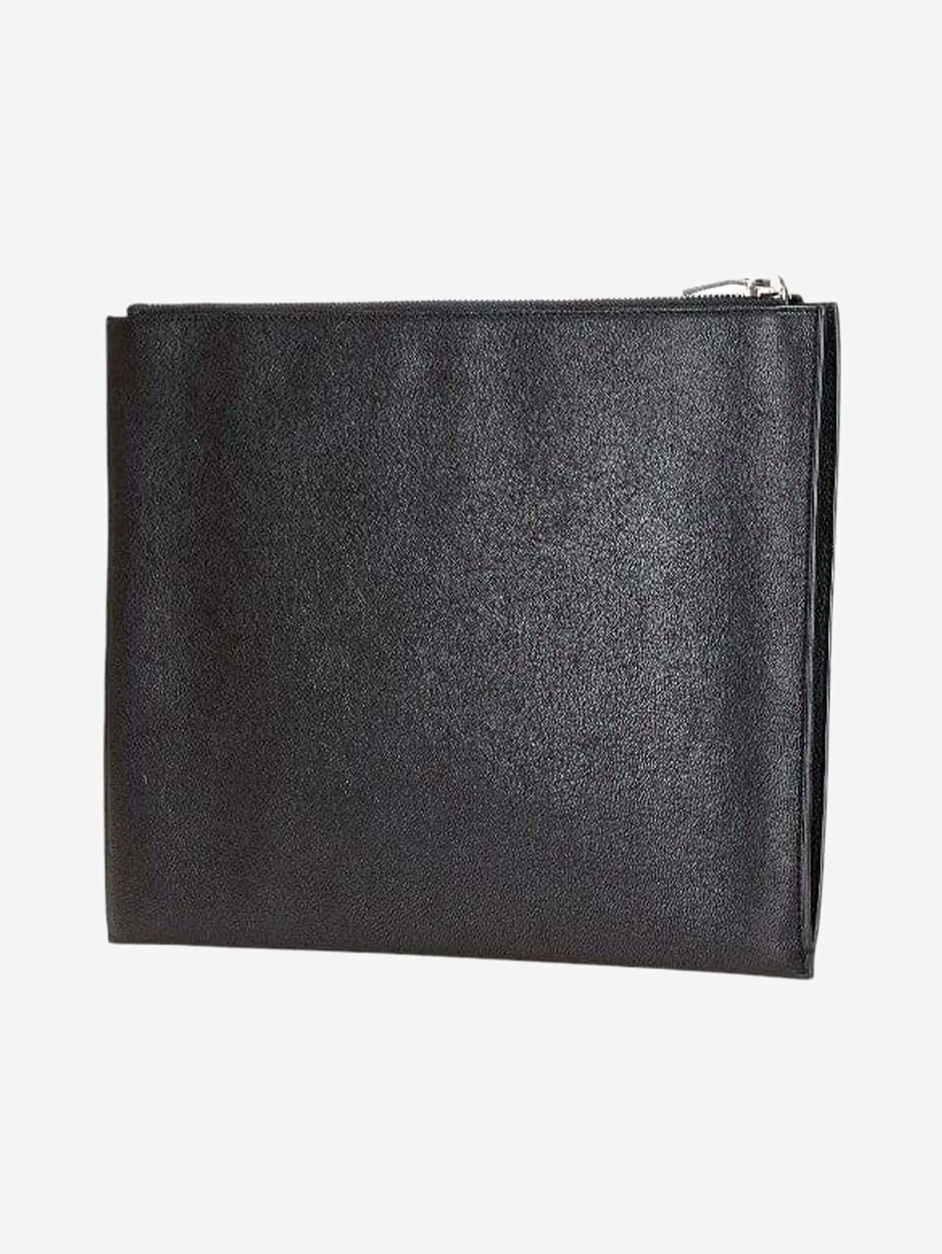 Black star leather clutch bag - Image 3