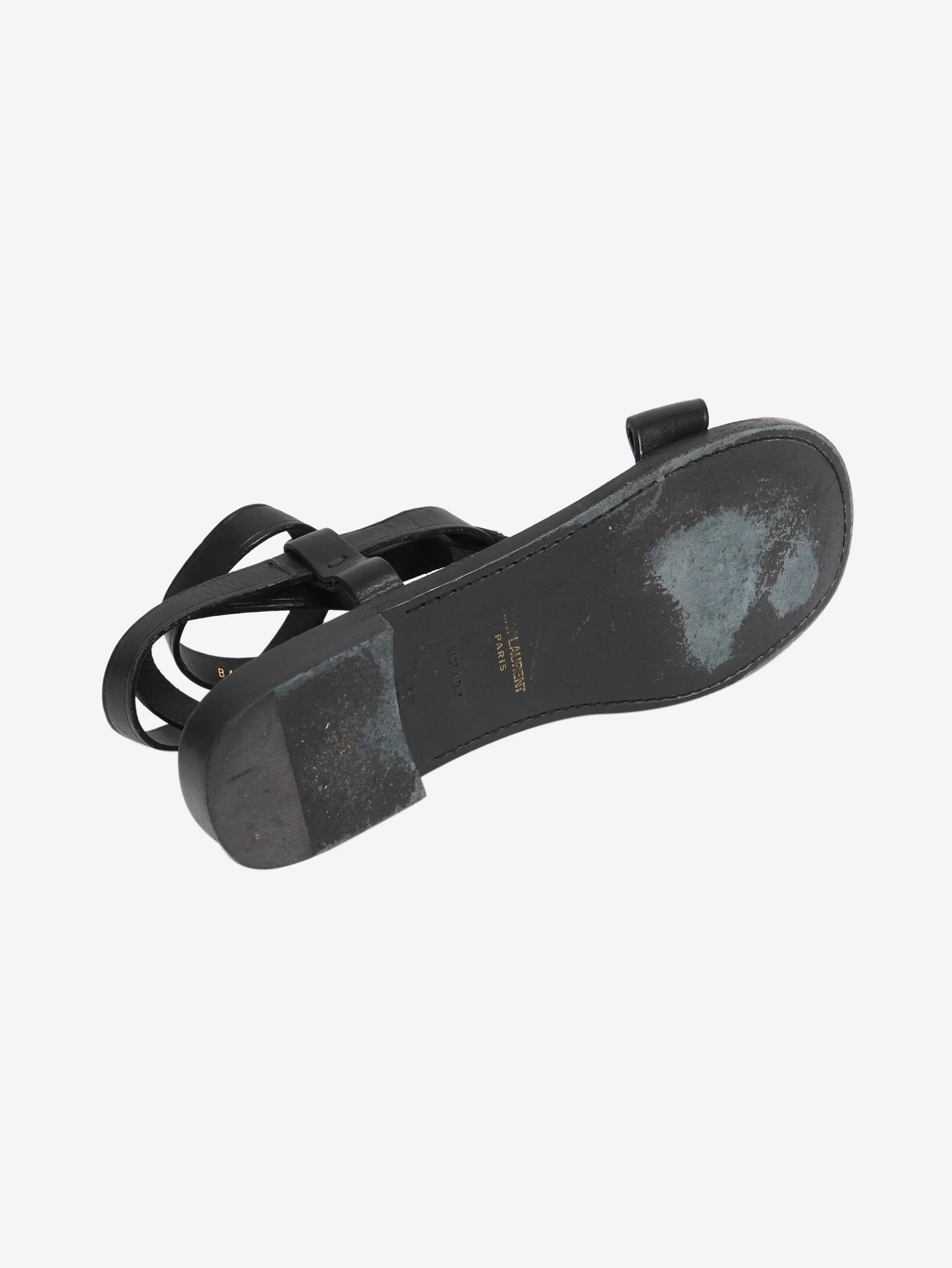 Black studded flat sandals - size EU 37 (UK 4) - Image 6